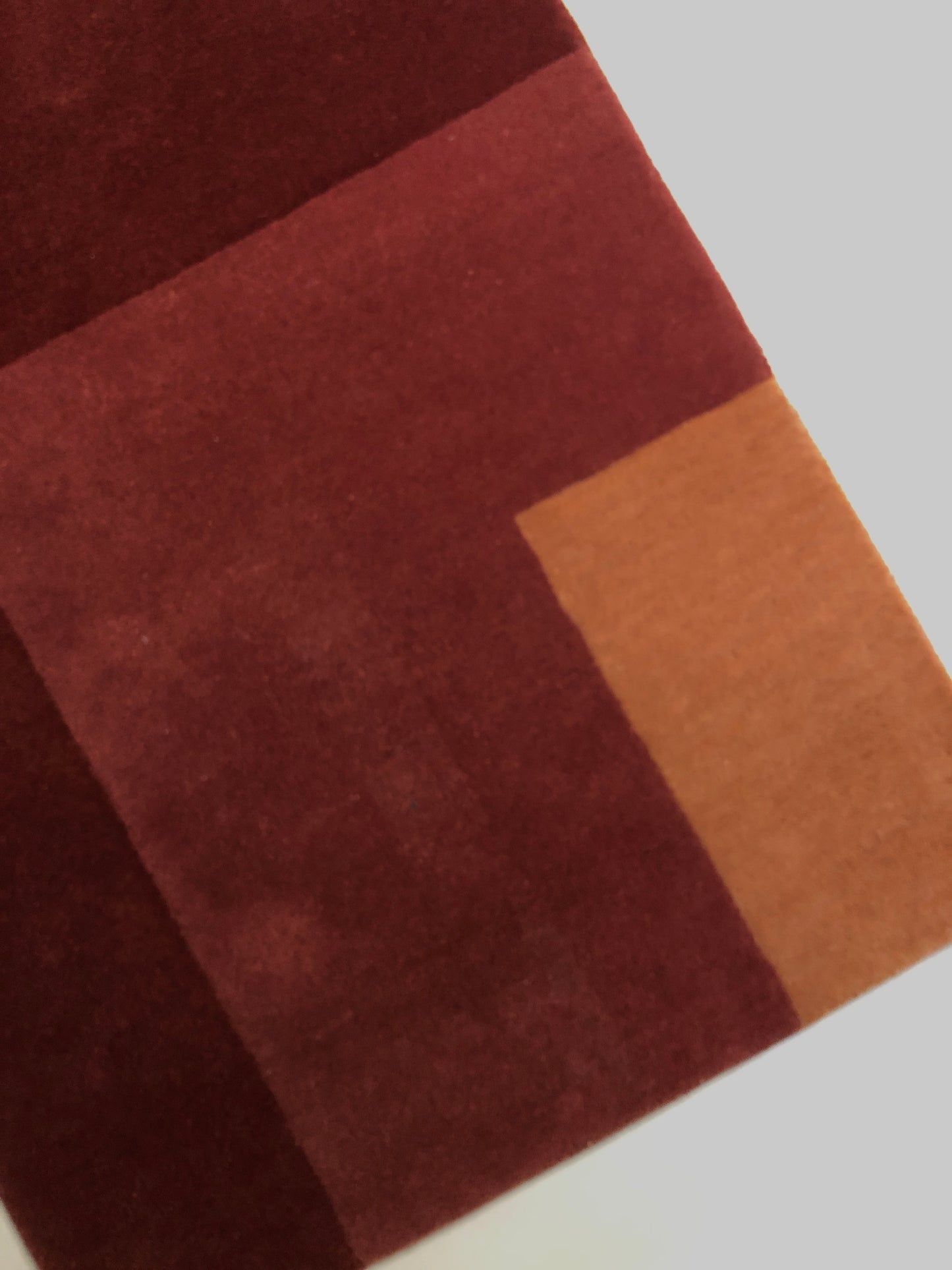 Rug, Red Geometric Squares Tufted Wool Rug