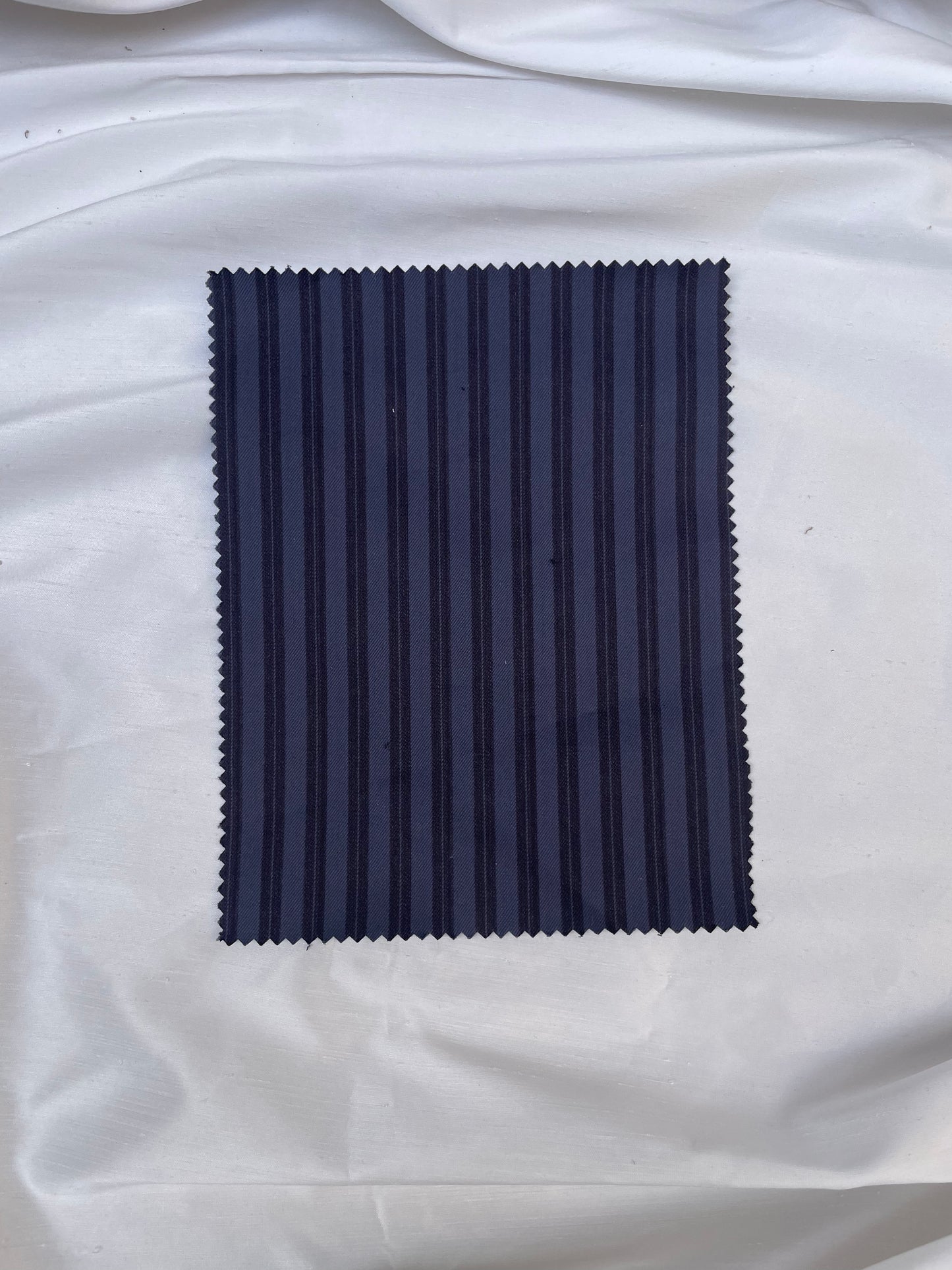 Navy Blue Striped Fabric Sample Bundle of 15 *ONE-OFF*