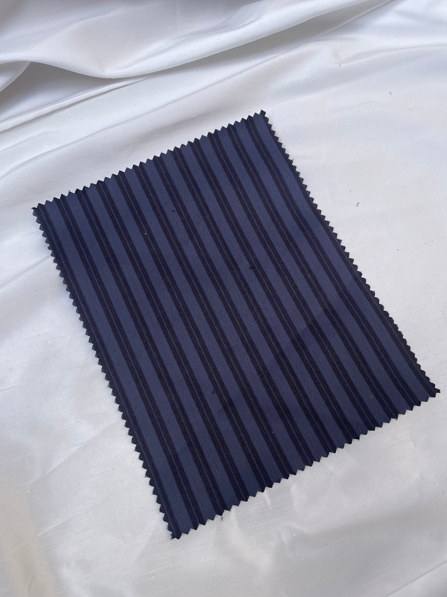 Navy Blue Striped Fabric Sample Bundle of 15 *ONE-OFF*