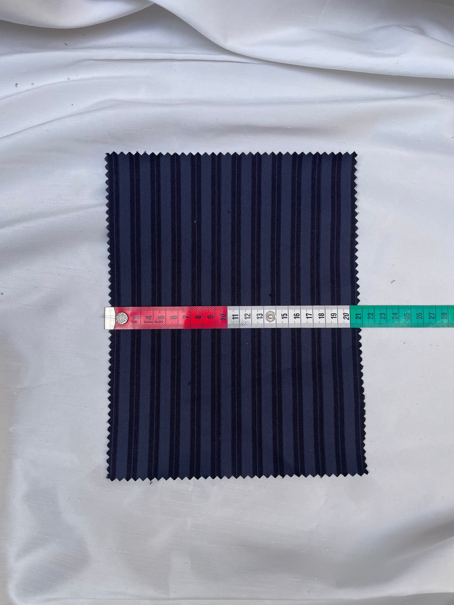 Navy Blue Striped Fabric Sample Bundle of 15 *ONE-OFF*