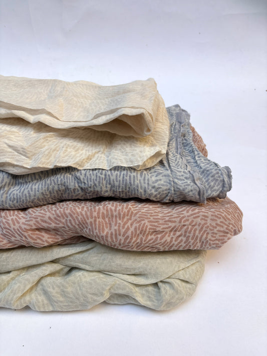 Pattern Fabric, Lightweight Cotton, Large/Medium Pieces, Mixed Bundle