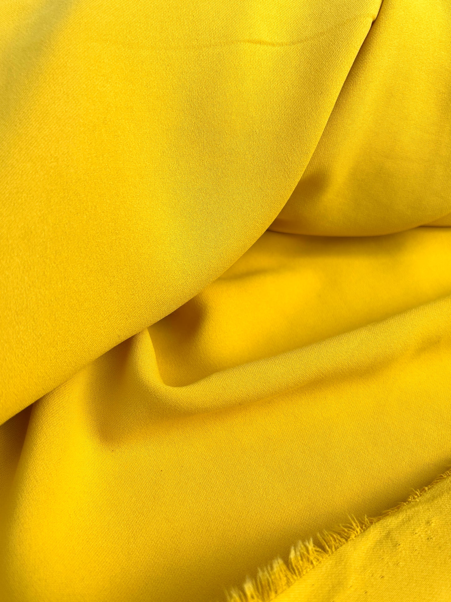 Fabric, Light Weight, Crêpe, Mustard Yellow, End of Roll