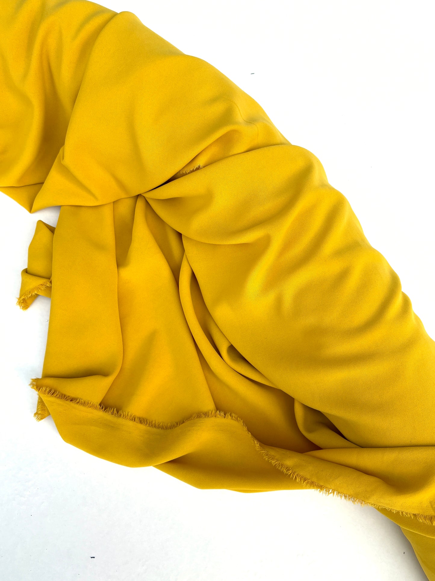 Fabric, Light Weight, Crêpe, Mustard Yellow, End of Roll