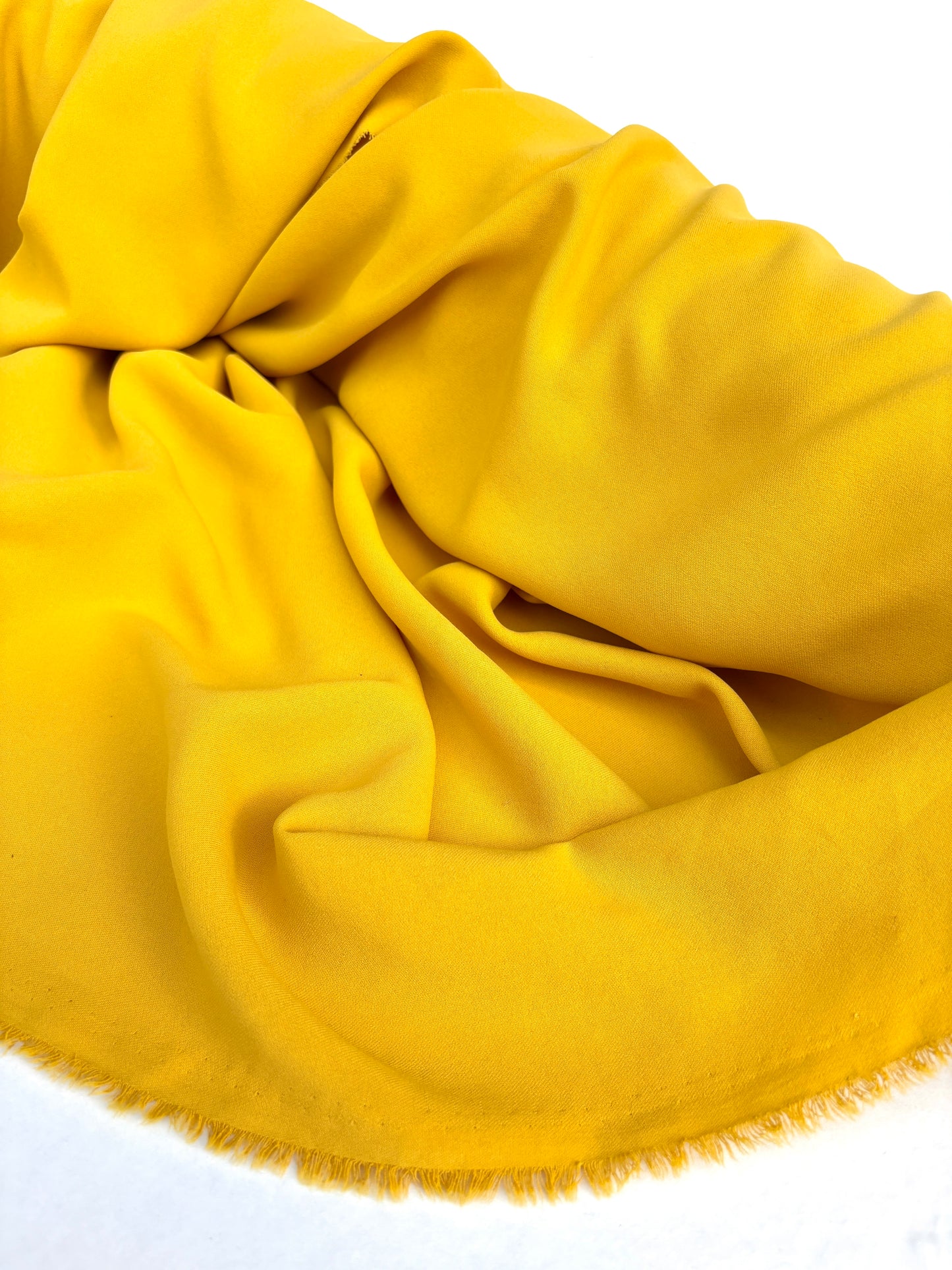 Fabric, Light Weight, Crêpe, Mustard Yellow, End of Roll