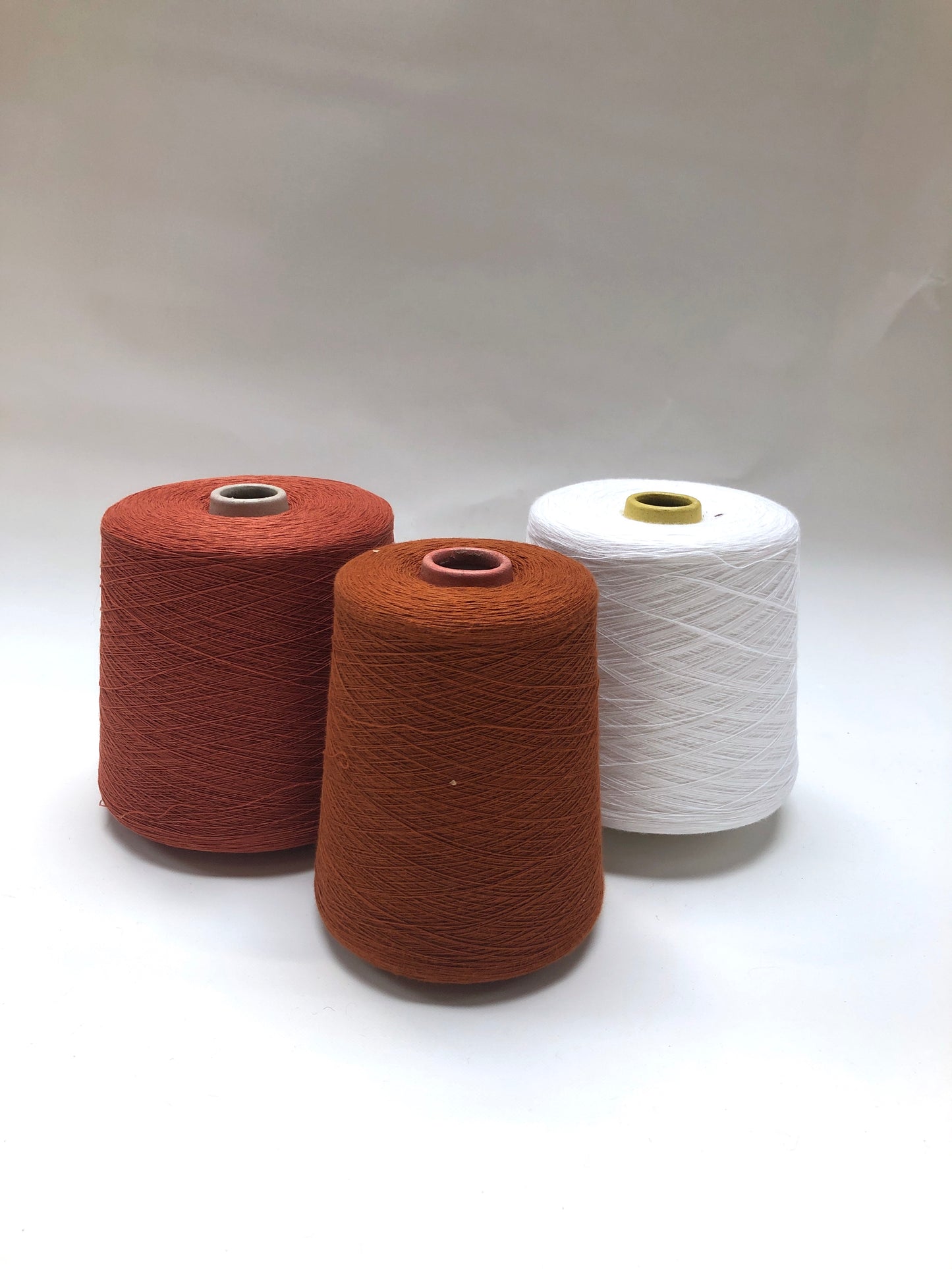 Yarn Cones, Orange-White Mix, NM 3/50, 100% Cotton