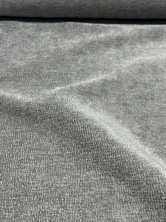 Textured Weave Velvet, Aluminium Grey, End of Roll
