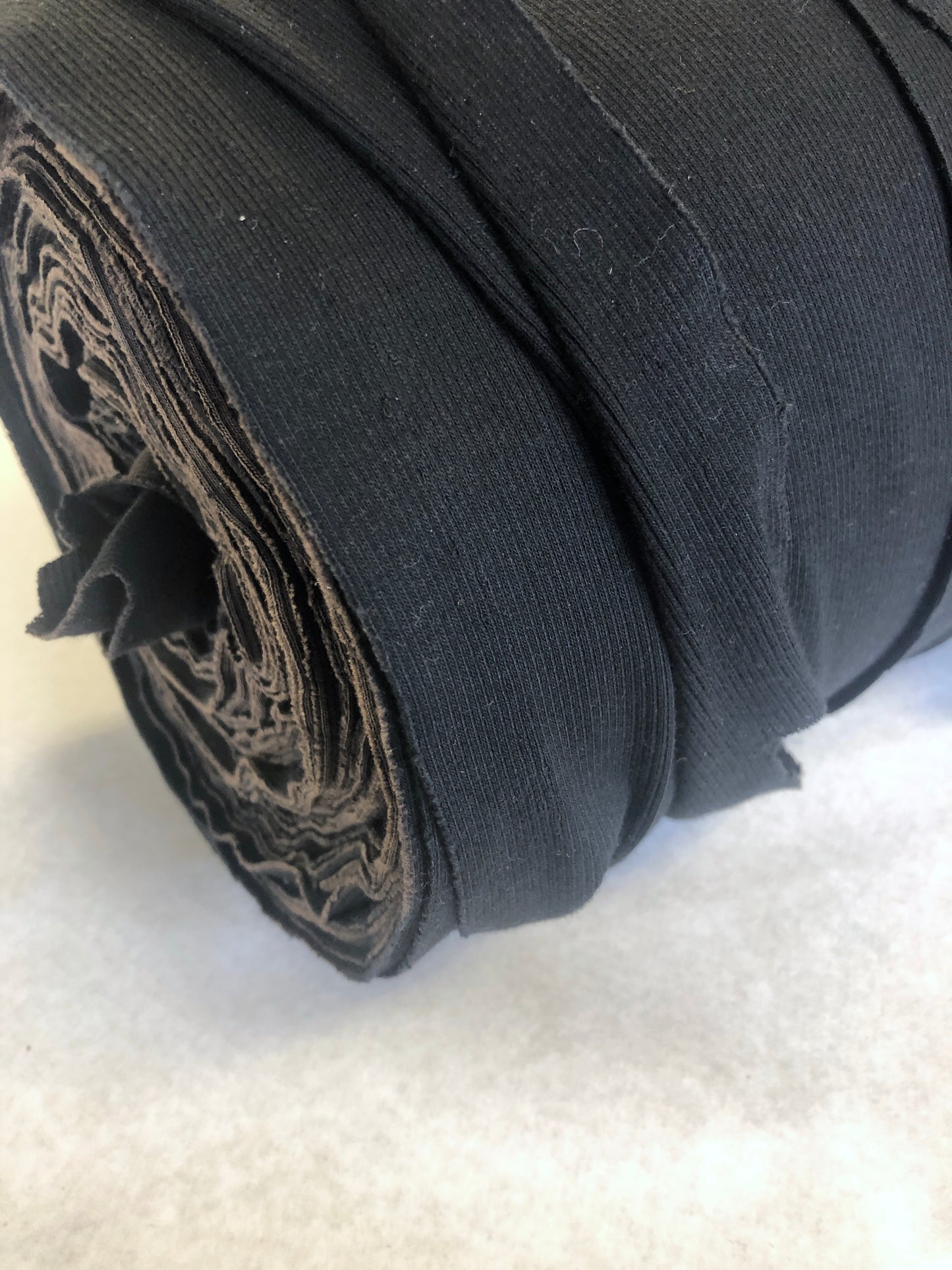 Fabric, Cotton Jersey, Black Rib