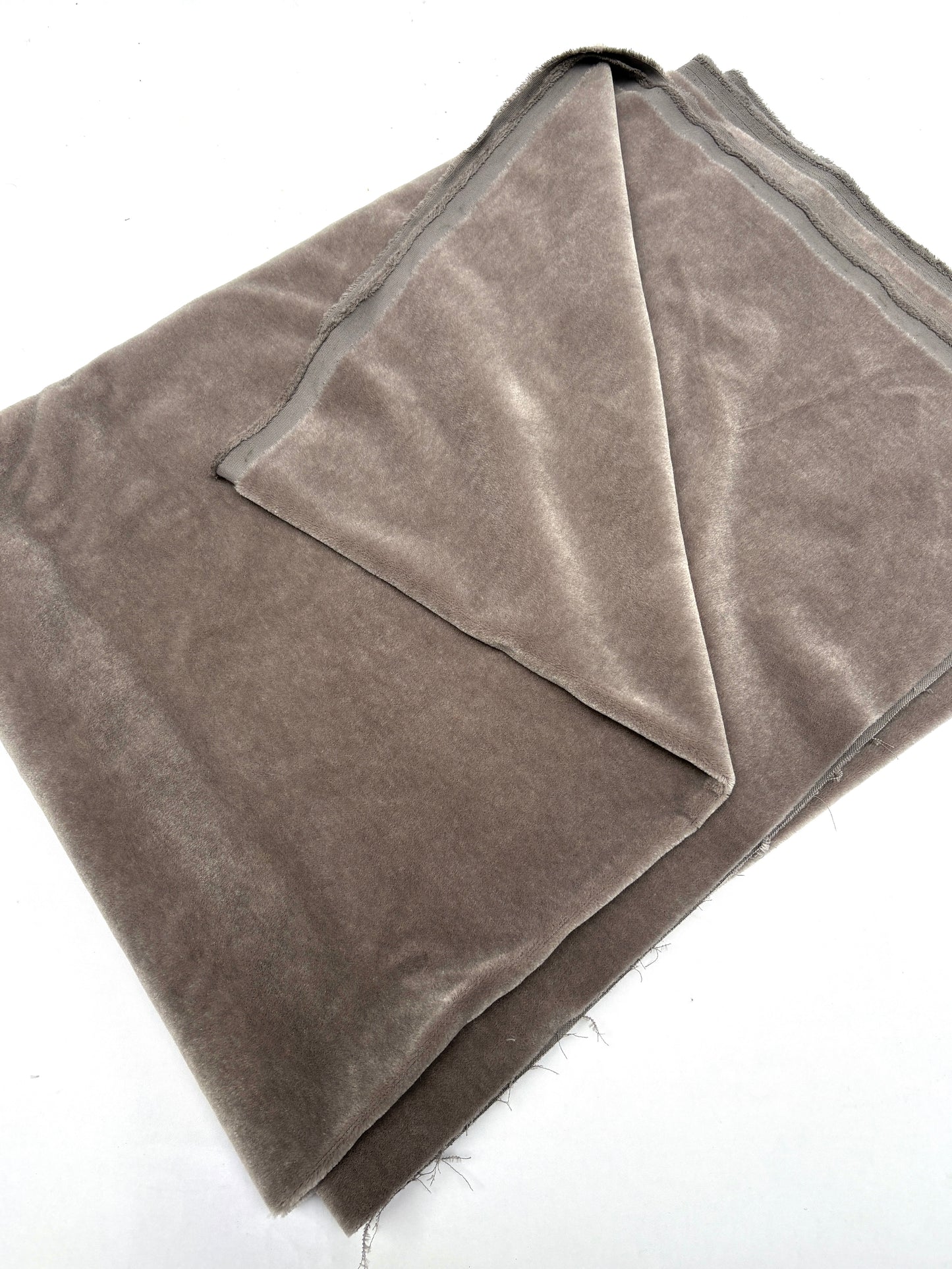 Velvet Fabric, Large Pieces, Brown/Grey