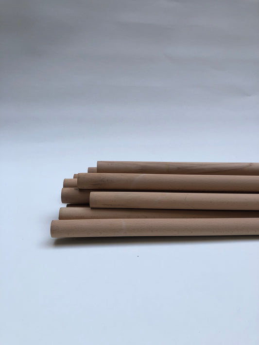 Wood, Beechwood Dowels, Sticks - 155x2.8cm (Collection Only)