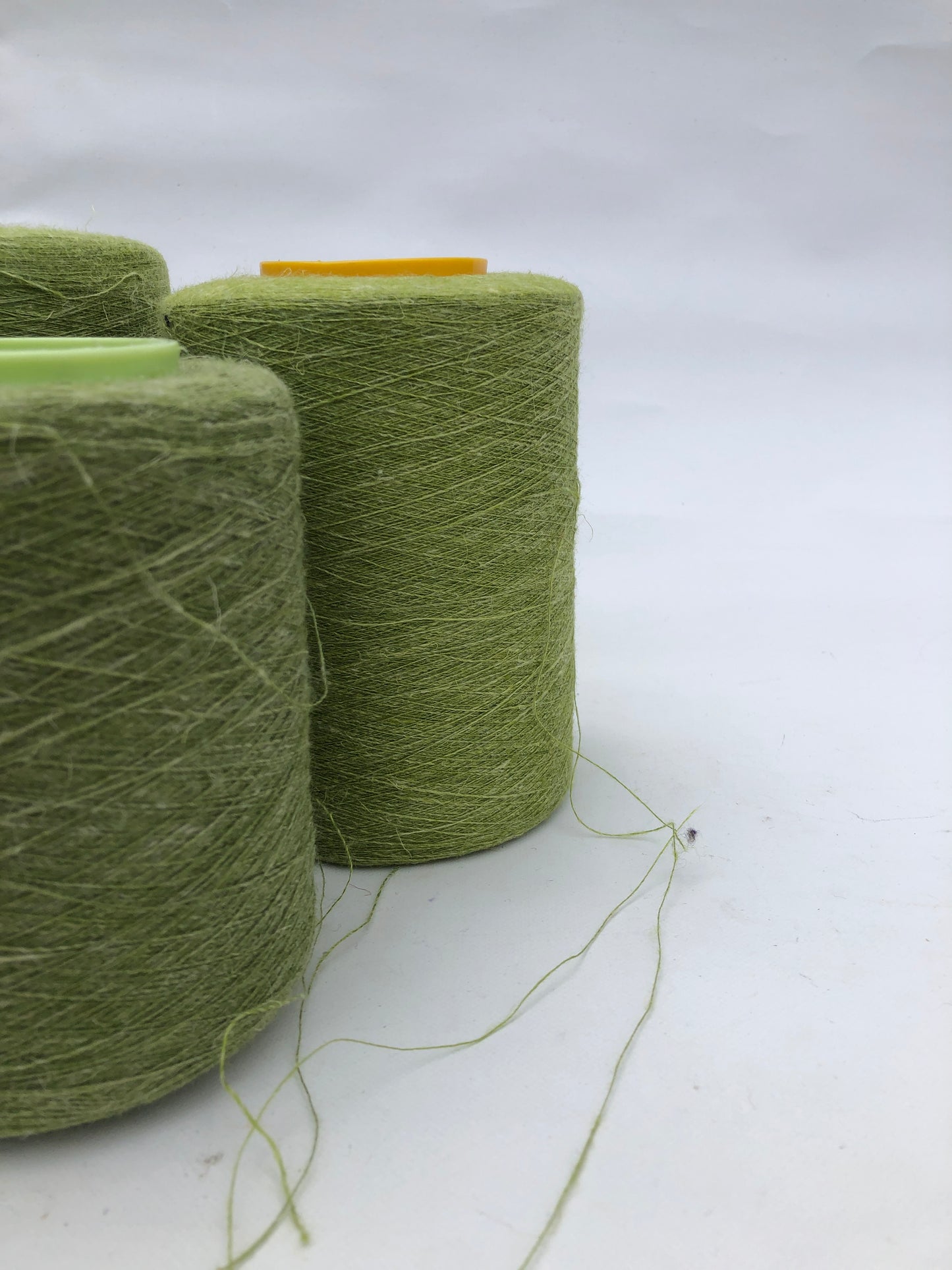 Yarn Cones, Green, 100% Wool