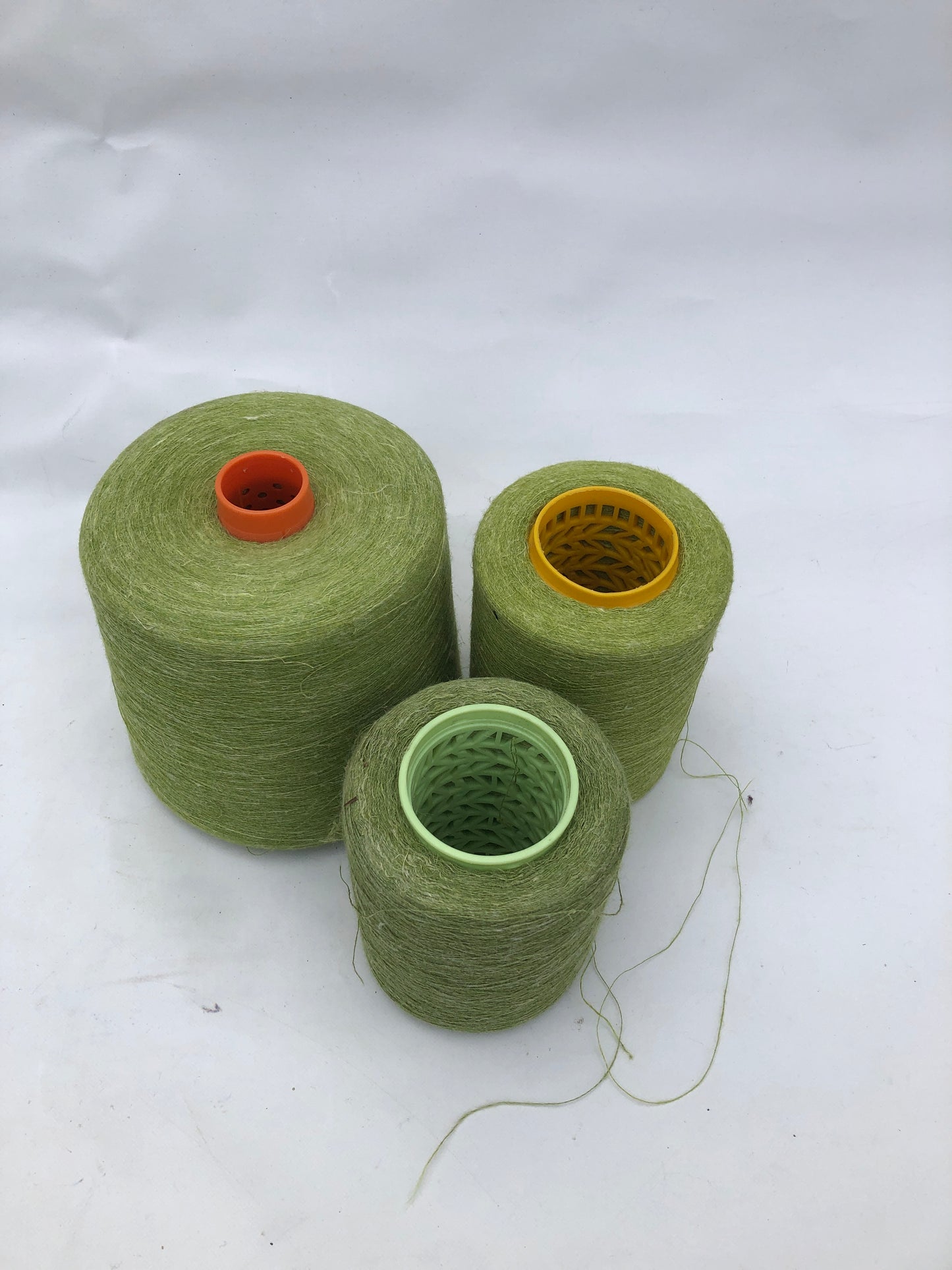 Yarn Cones, Green, 100% Wool