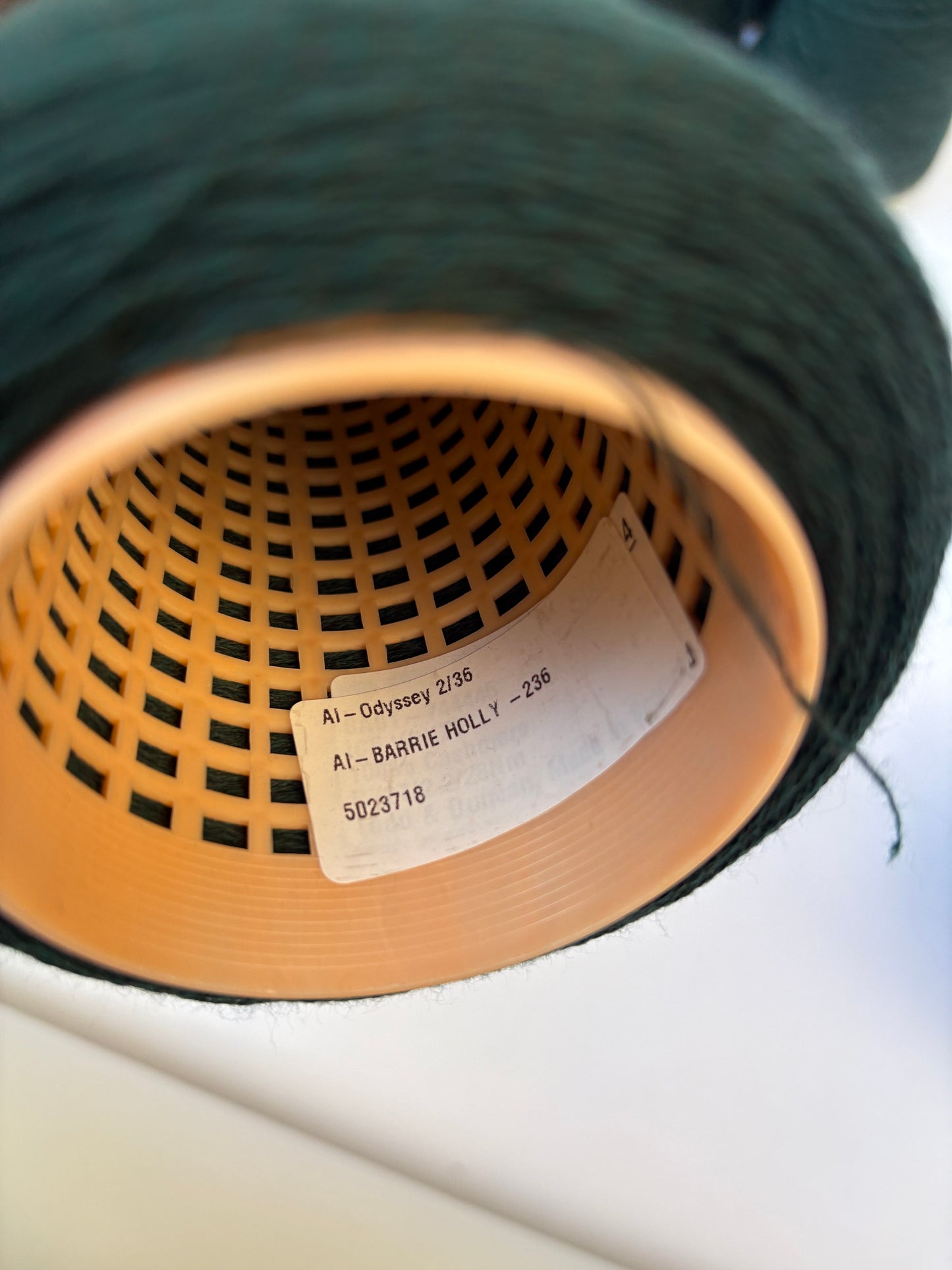 Yarn Cones, Wool, Dark Green