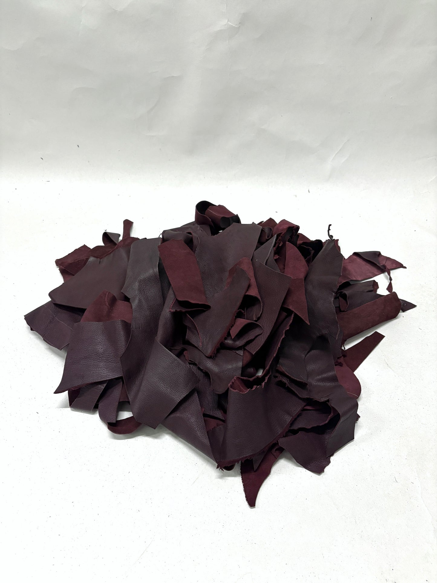 Goat Leather Offcuts from HOWE, Burgundy Red, Mixed Bundle