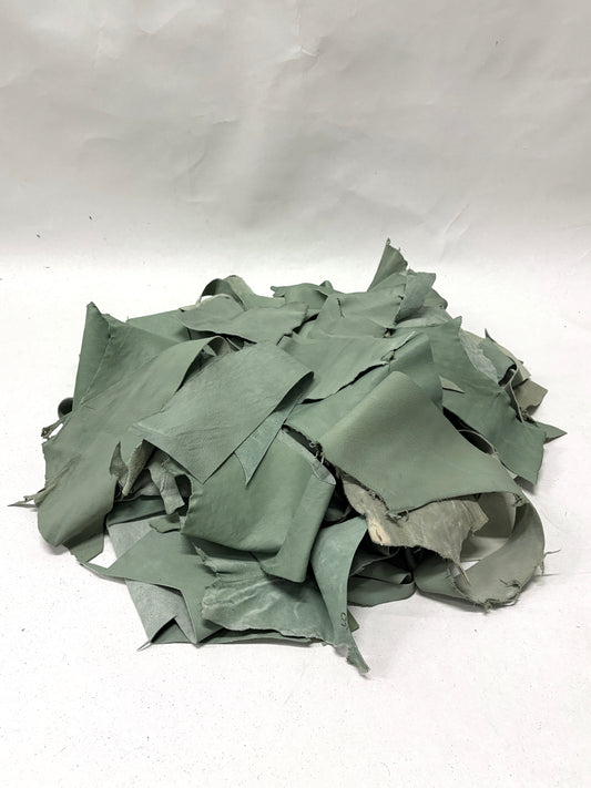 Goat Leather Offcuts from HOWE, Mint Green, Mixed Bundle