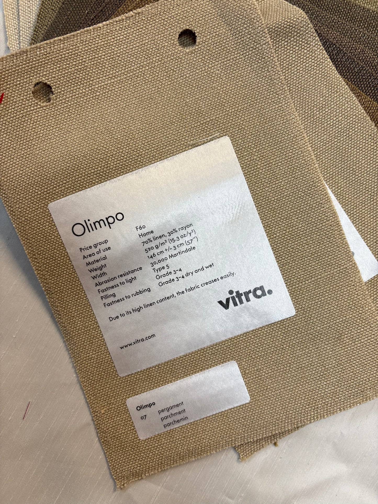 Wood Tonal Fabric Sample Bundle of 14 from Vitra *limited availability*