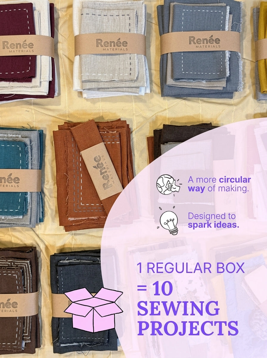 Linen Inspiration Box - Reclaimed 100% Linen Fabric for Sewing & DIY