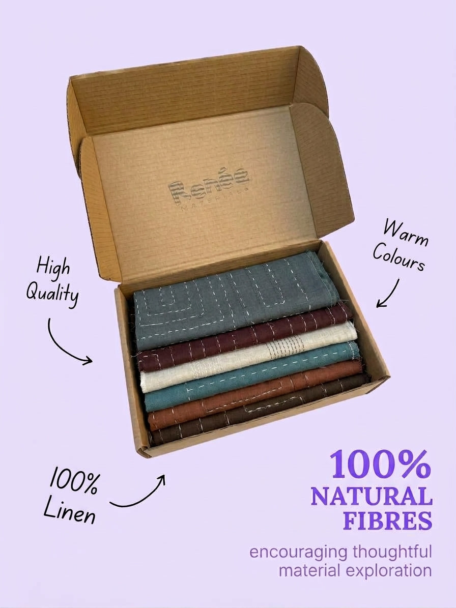 Linen Inspiration Box - Reclaimed 100% Linen Fabric for Sewing & DIY