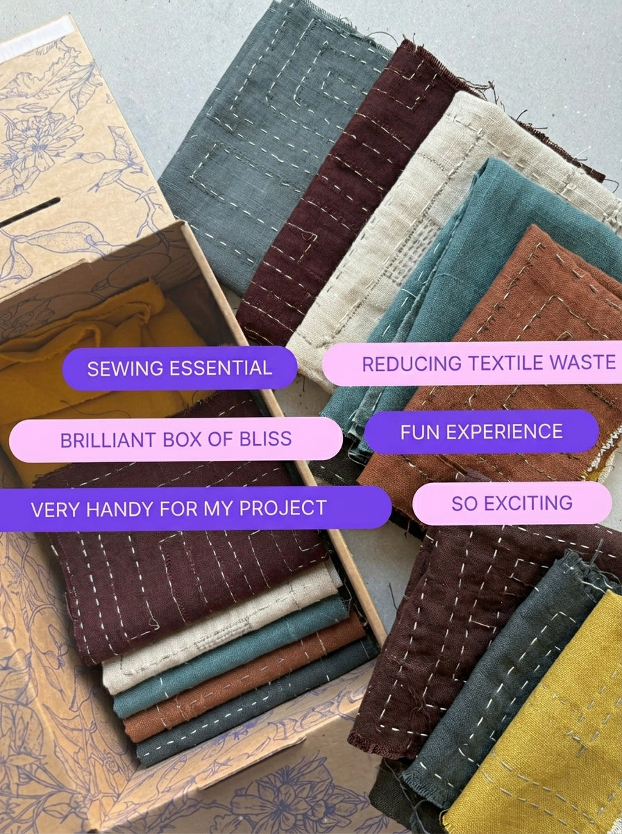 Linen Inspiration Box - Reclaimed 100% Linen Fabric for Sewing & DIY