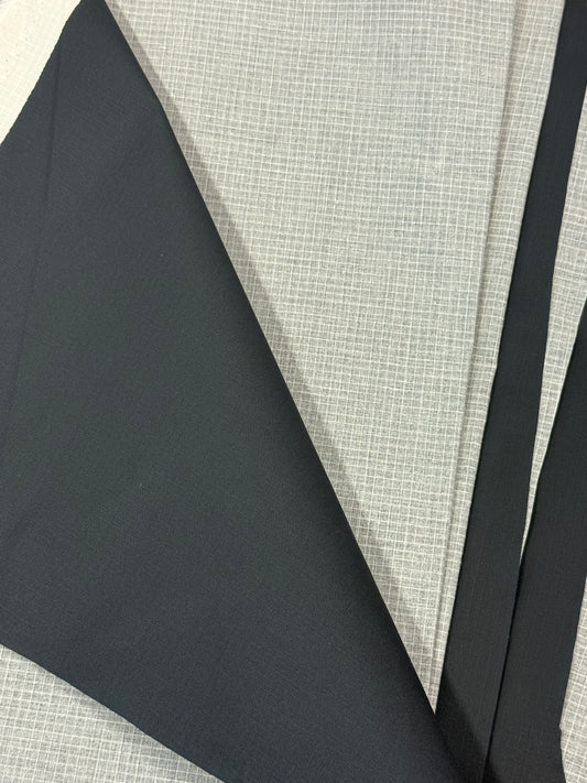 Fabric, Organic Cotton, Ripstop, Water-repellent, Navy/White Reversible, End of Roll
