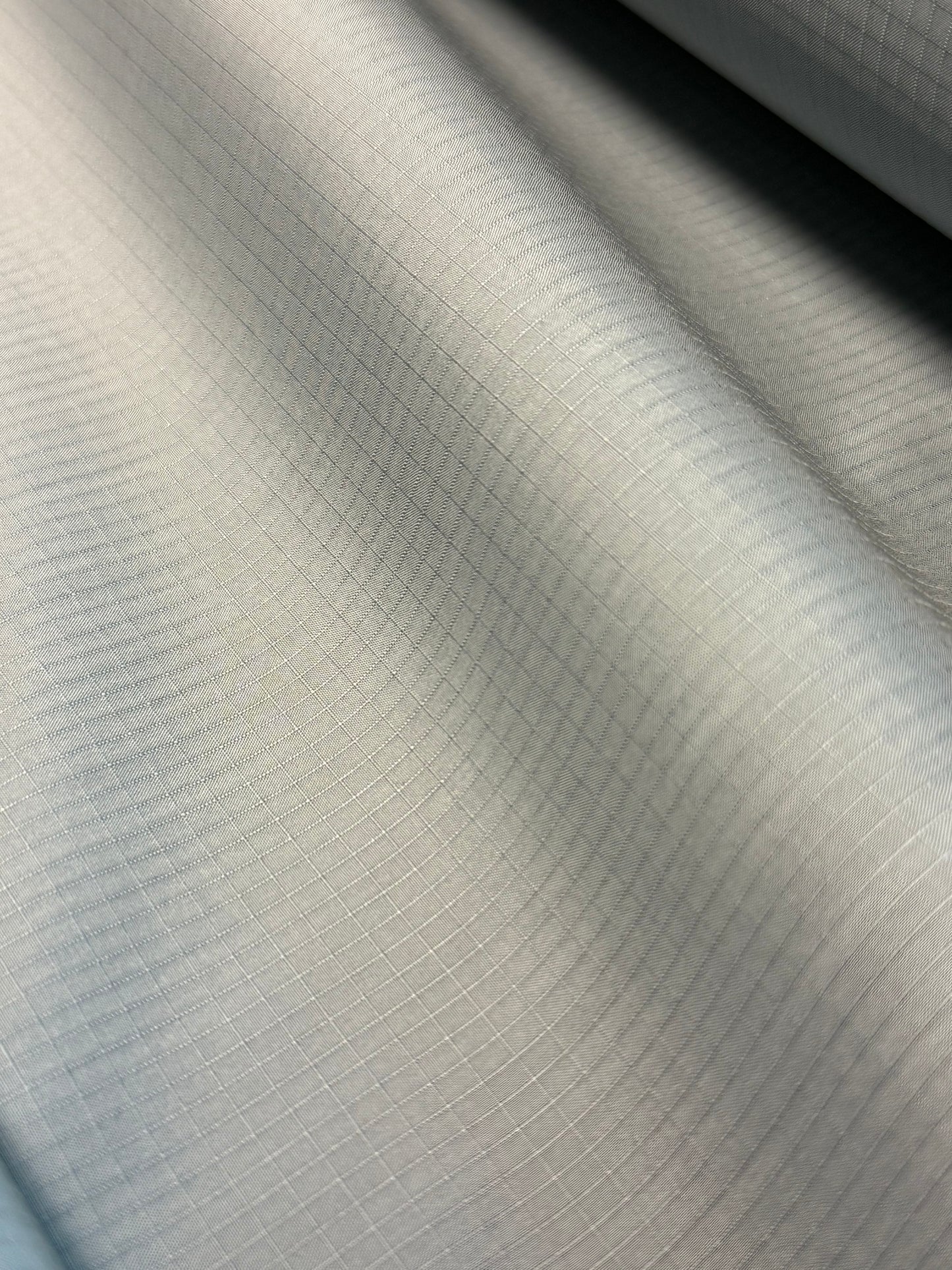 Fabric, Organic Cotton, Ripstop, Water-repellent, Navy/White Reversible, End of Roll