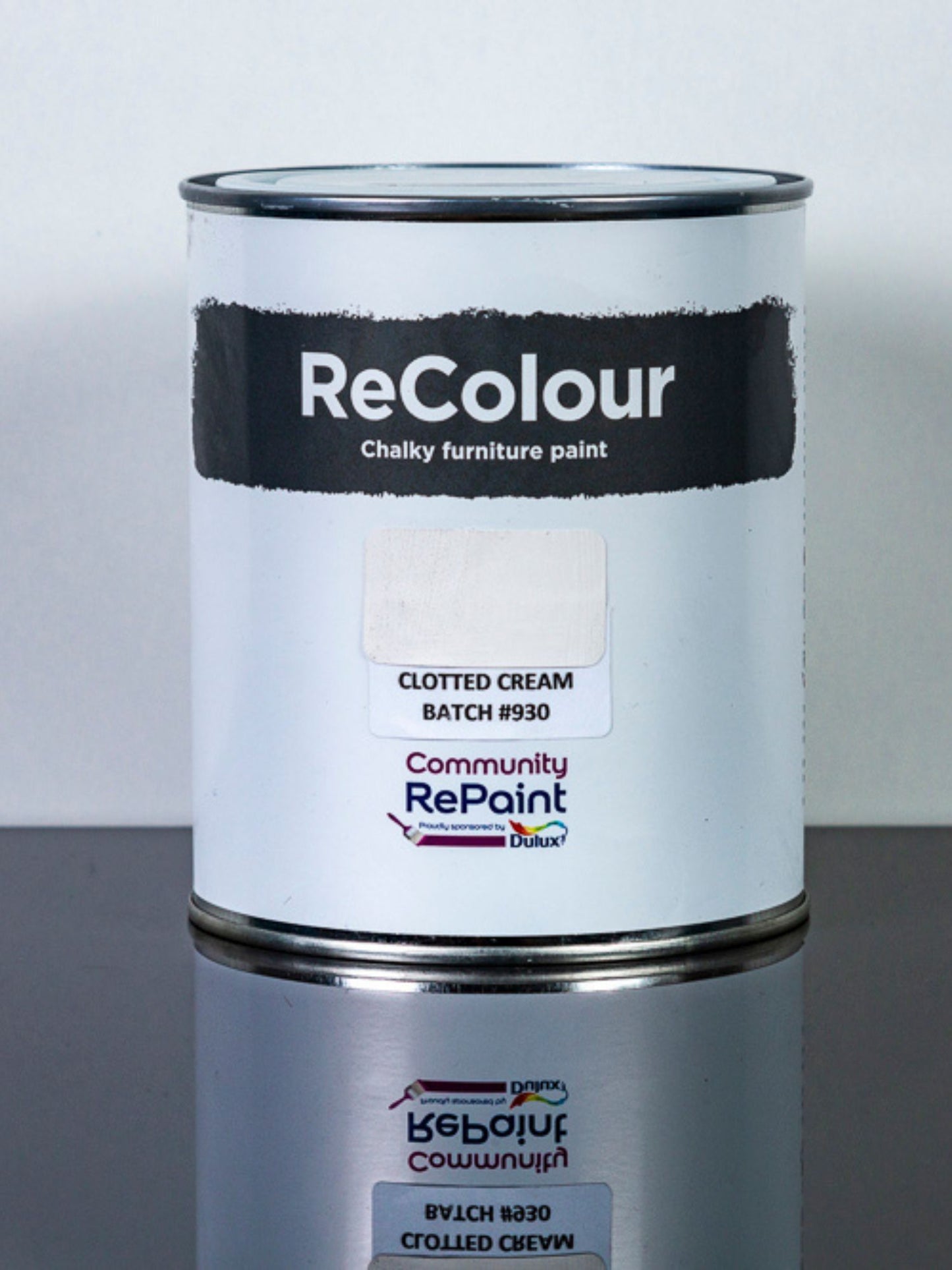 Chalky Furniture Paint (eco-friendly, recycled paint) - 750ml, Clotted Cream