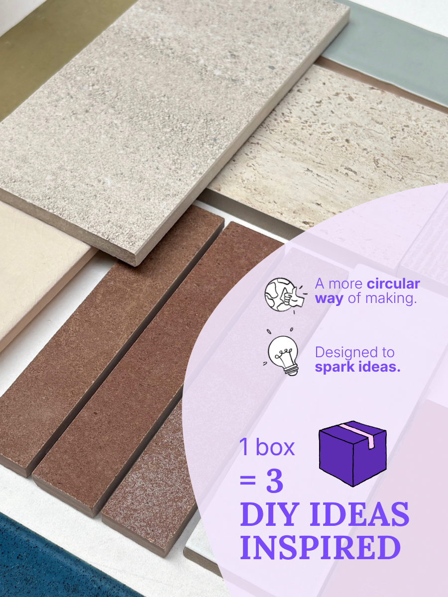 Tile Inspiration Box - Reclaimed Tile Samples for Mosaic, DIY & Creative Experimentation