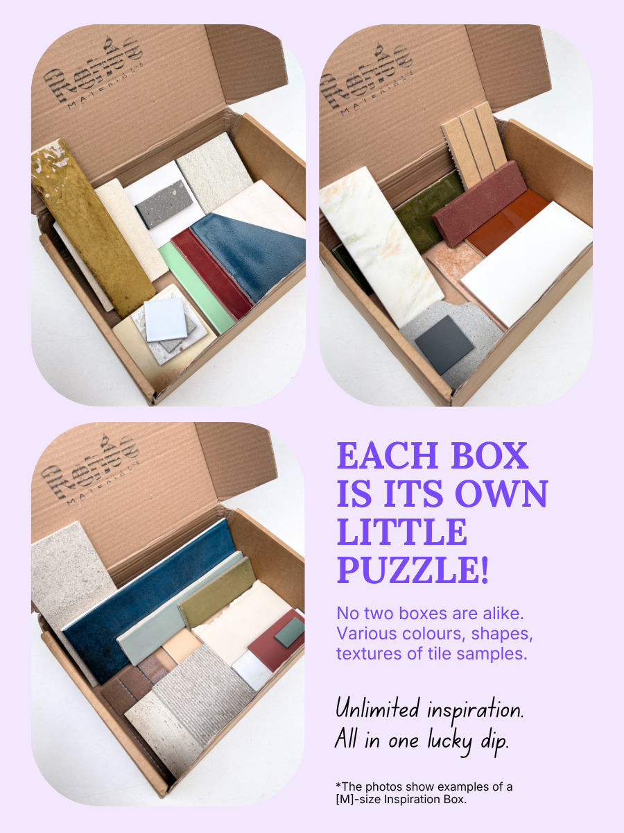 Tile Inspiration Box - Reclaimed Tile Samples for Mosaic, DIY & Creative Experimentation