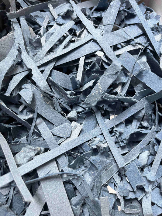 Fabric, Shredded PaperTex Offcuts, 100% cotton, Denim