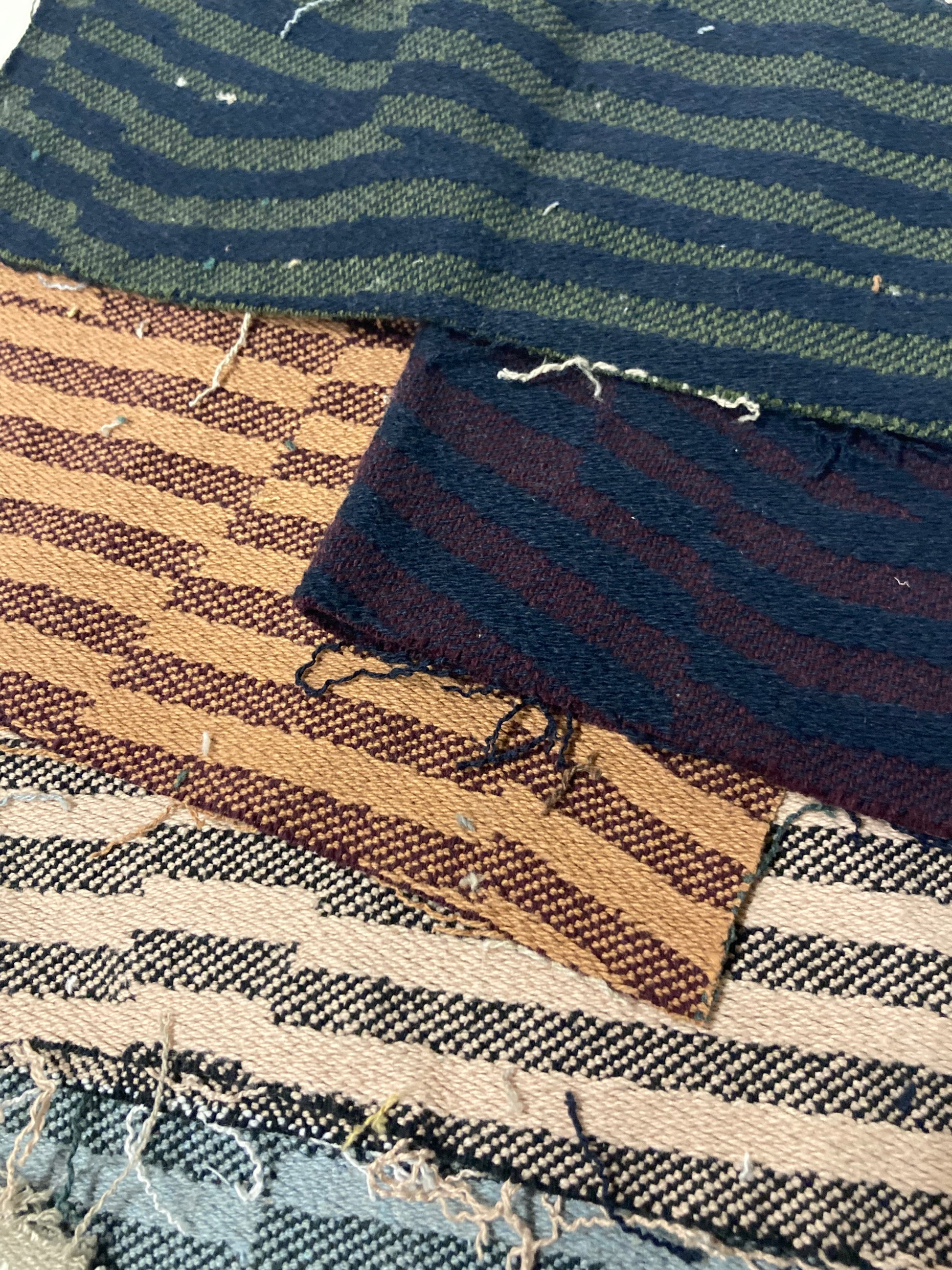 Striped Patterned Fabric Offcuts, Heavyweight, Mixed Bundle