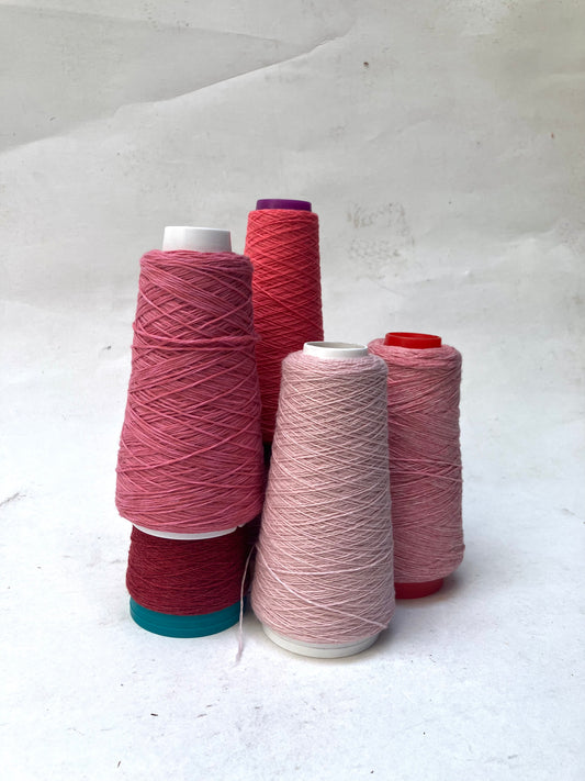 Yarn, Cones, Range of Pink Shades