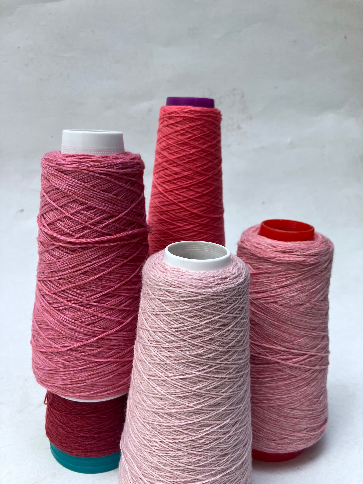Yarn, Cones, Range of Pink Shades, Mixed Bundle