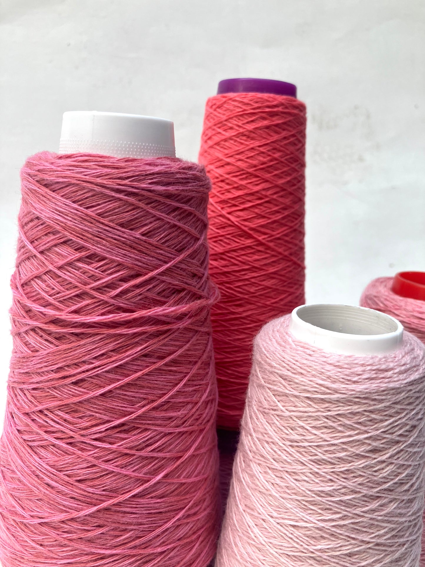 Yarn, Cones, Range of Pink Shades, Mixed Bundle