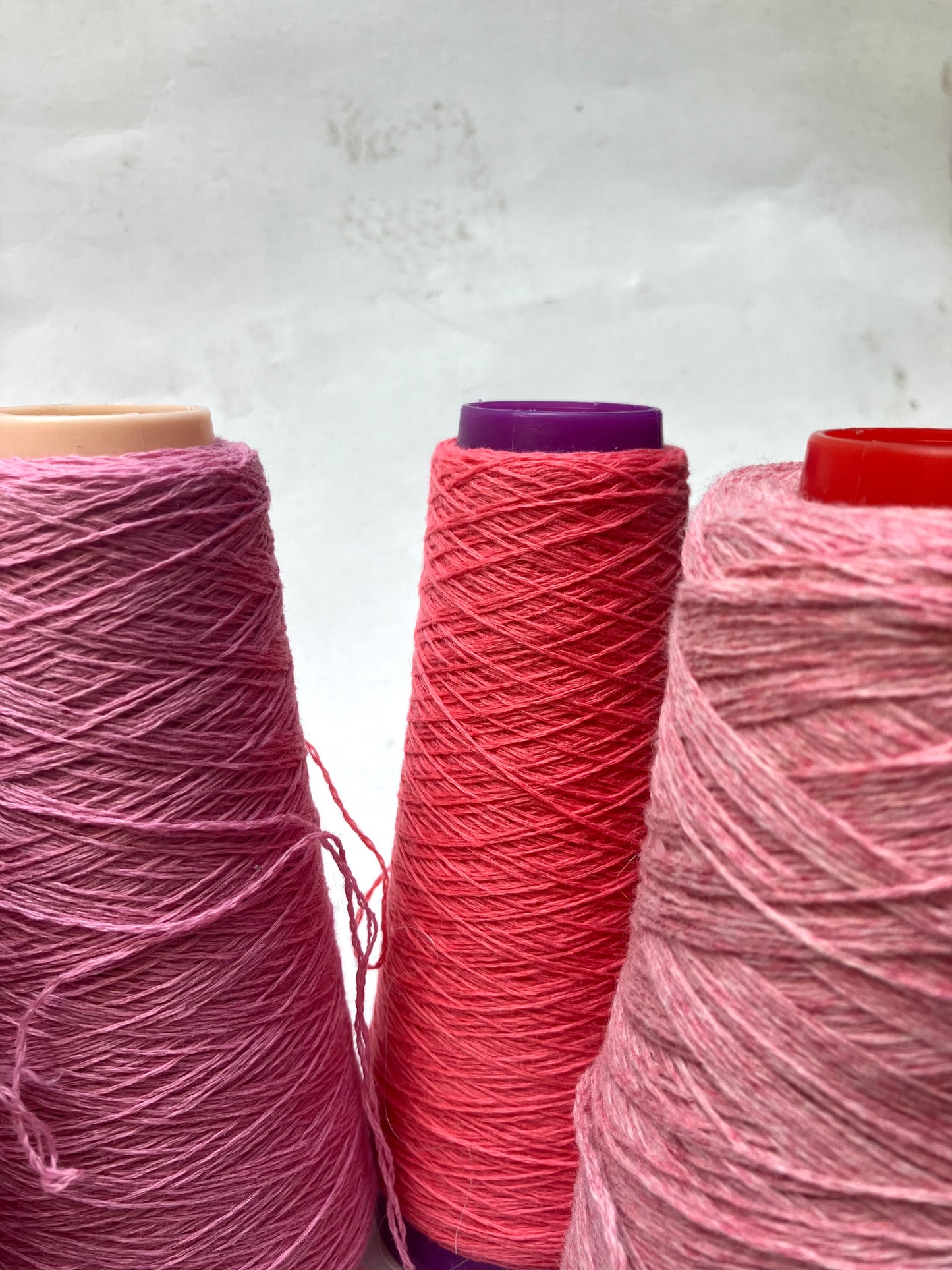 Yarn, Cones, Range of Pink Shades, Mixed Bundle