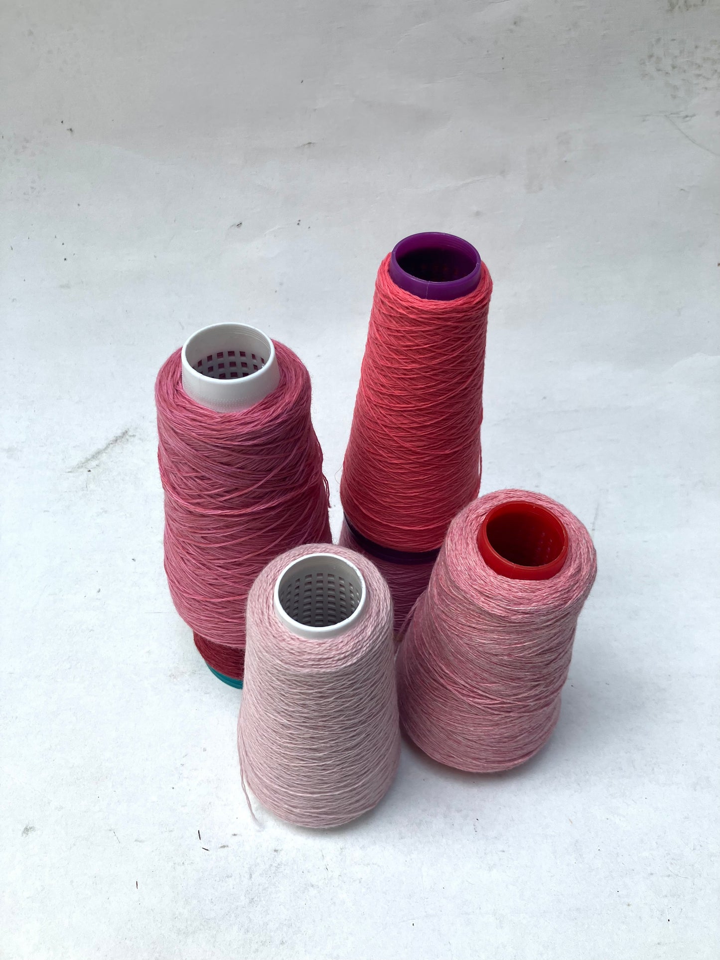 Yarn, Cones, Range of Pink Shades, Mixed Bundle