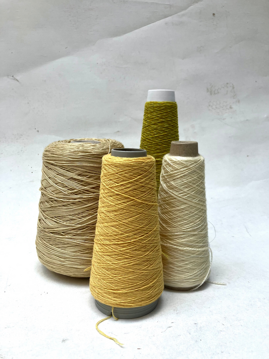 Yarn, Cones, Range of Yellow Shades