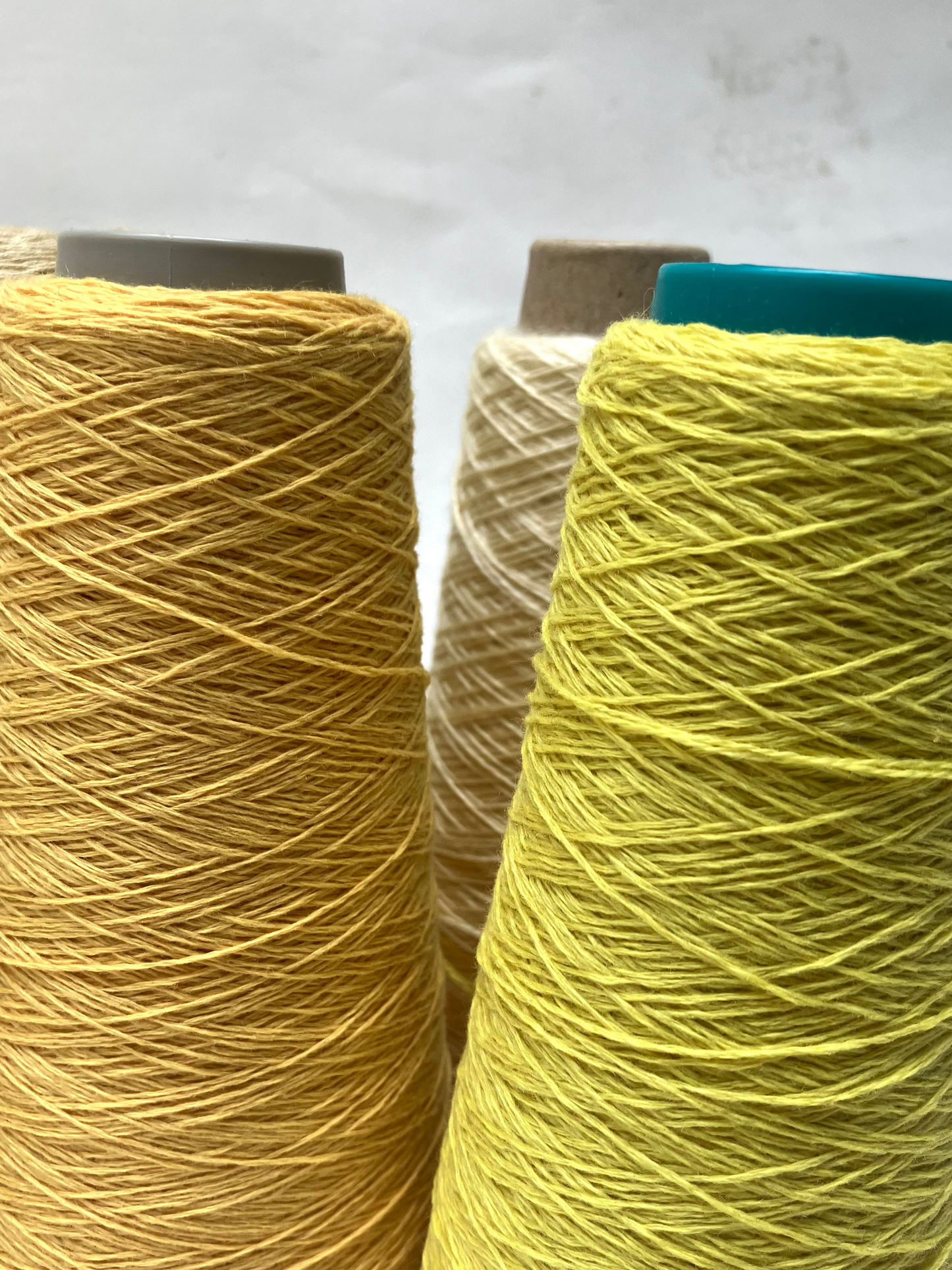 Yarn, Cones, Range of Yellow Shades