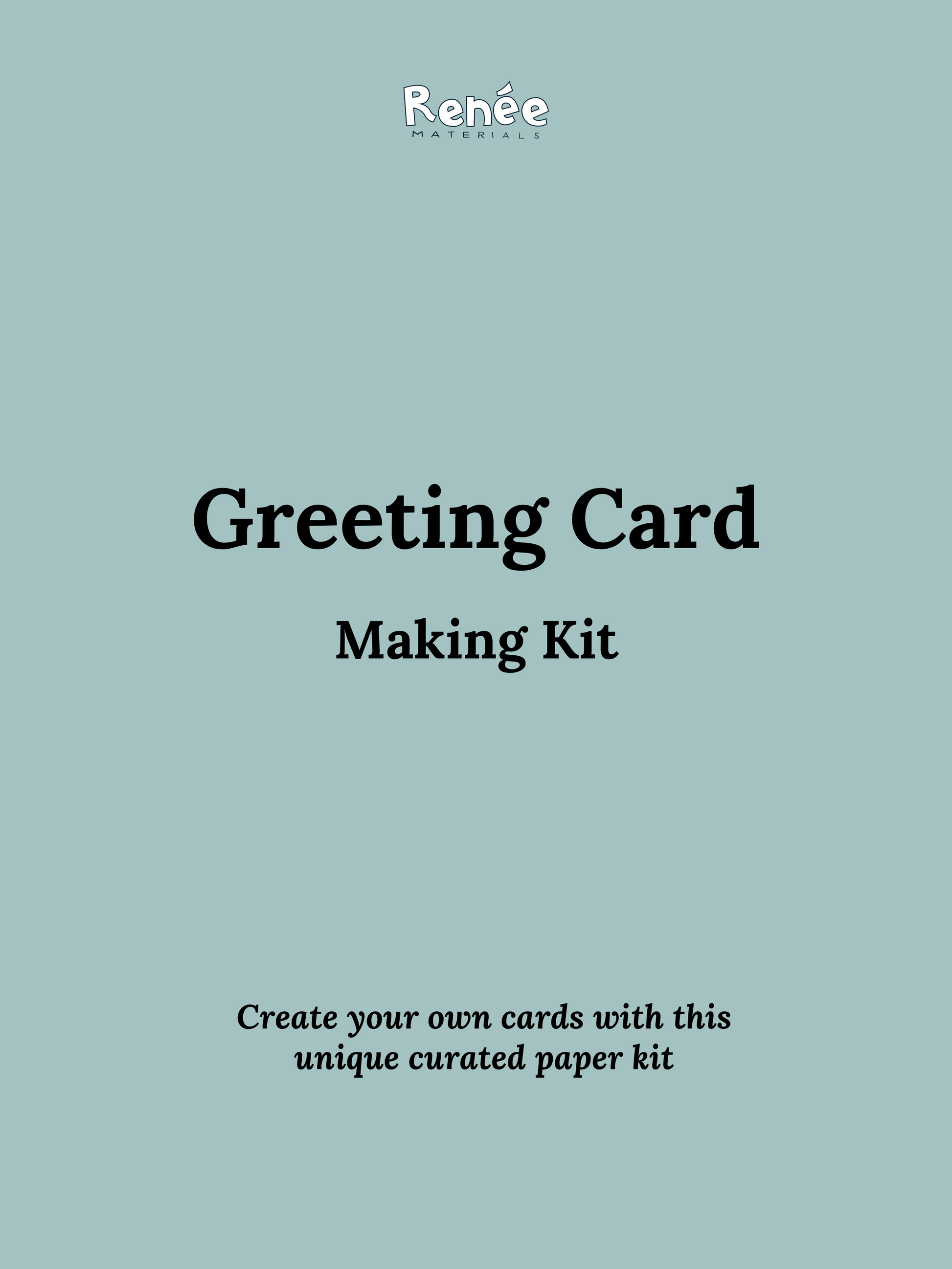 A poster of the Greeting Card Making Kit