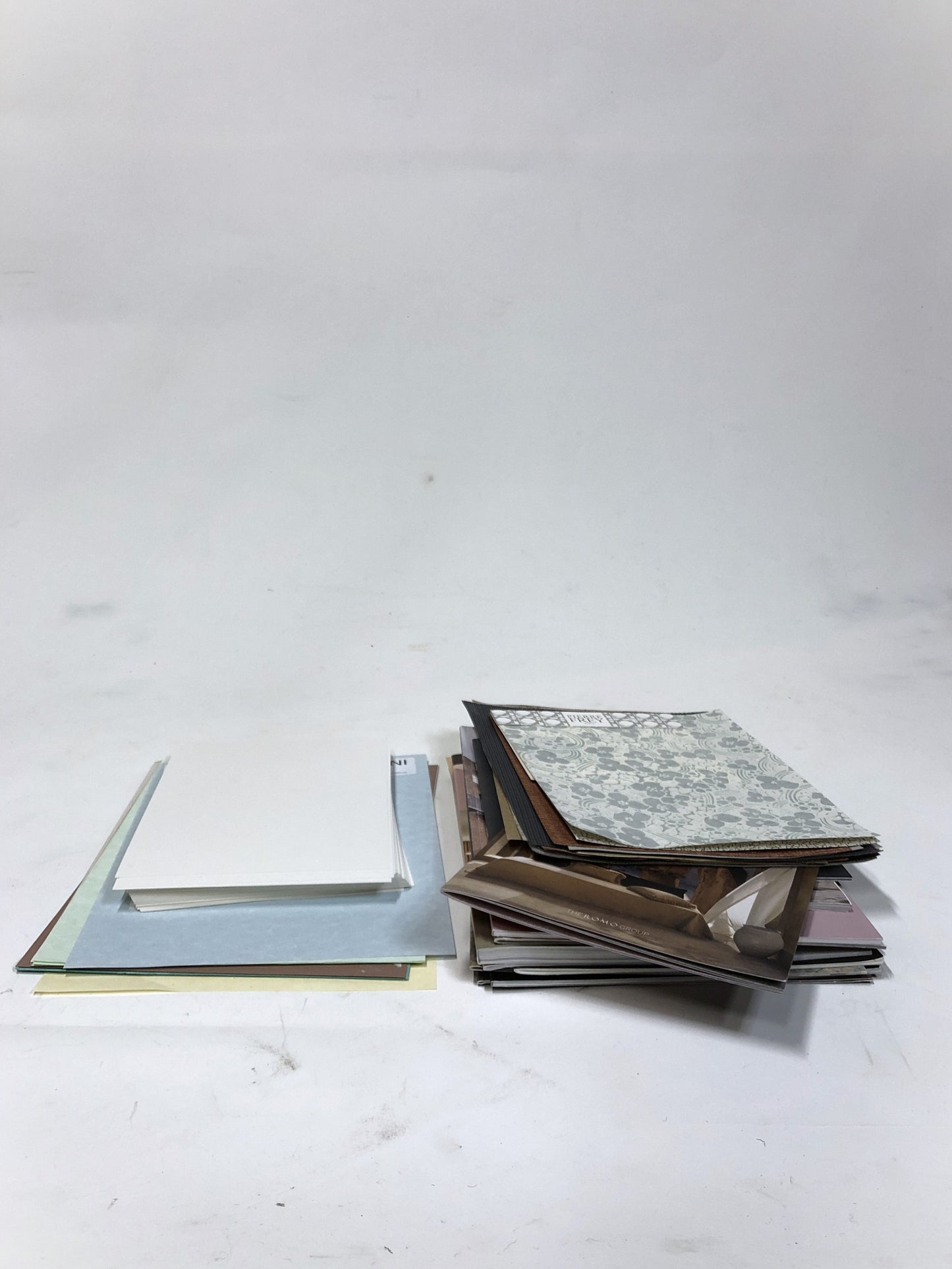 Collection of greeting card-making kits, including magazine scraps