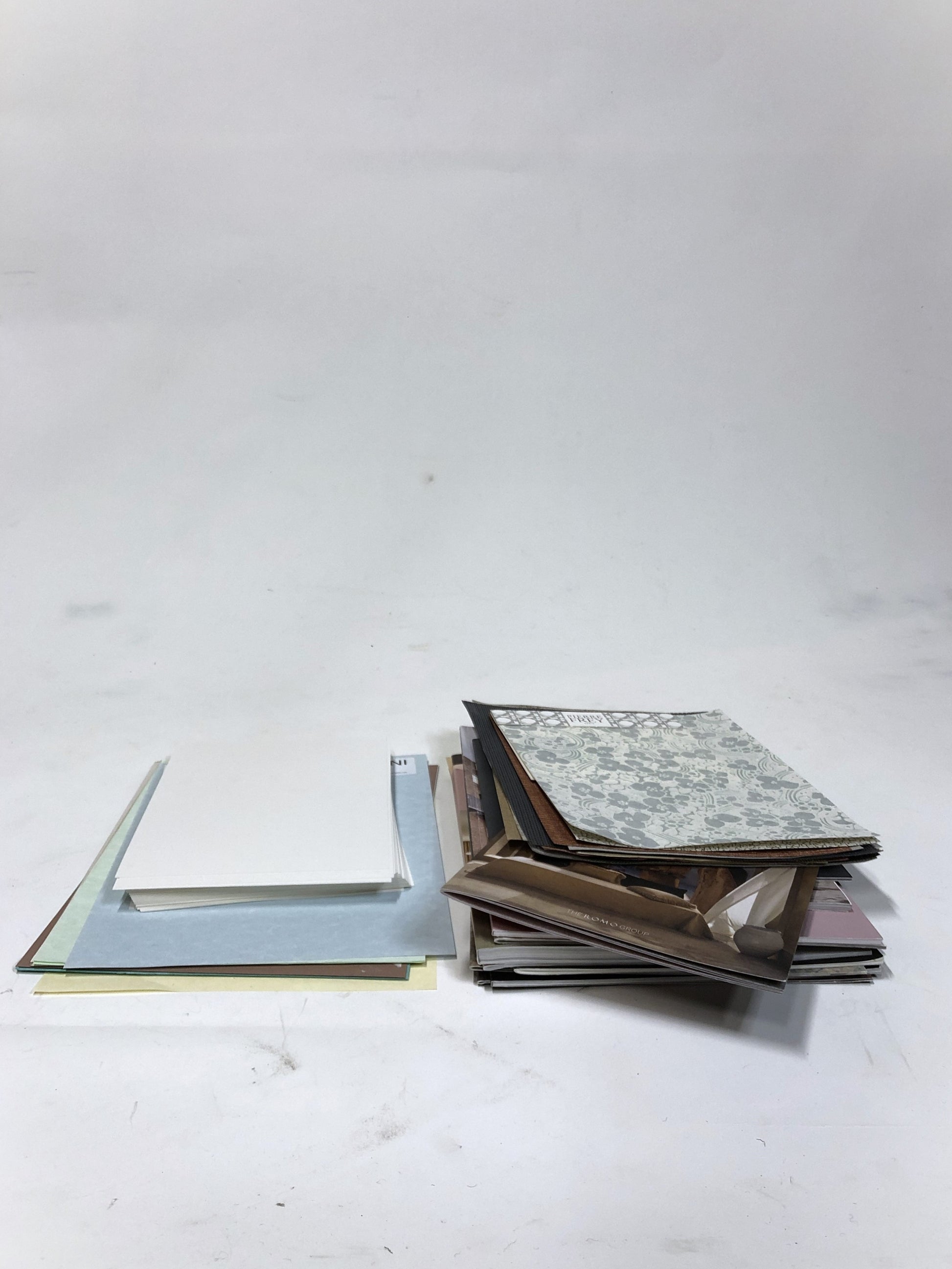 Collection of greeting card-making kits, including magazine scraps