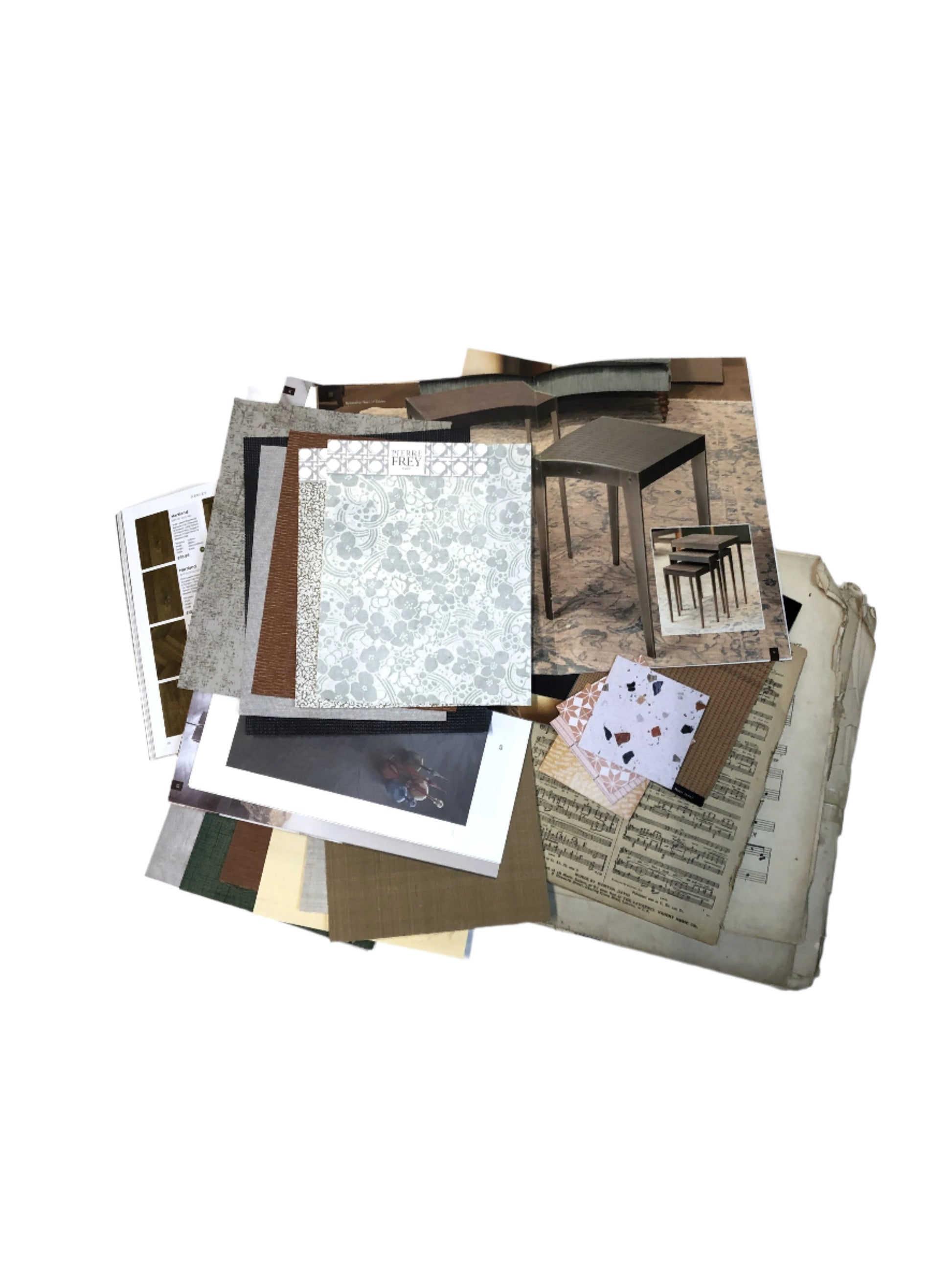 Collection of scrapbooking collage-making kits, including magazine scraps