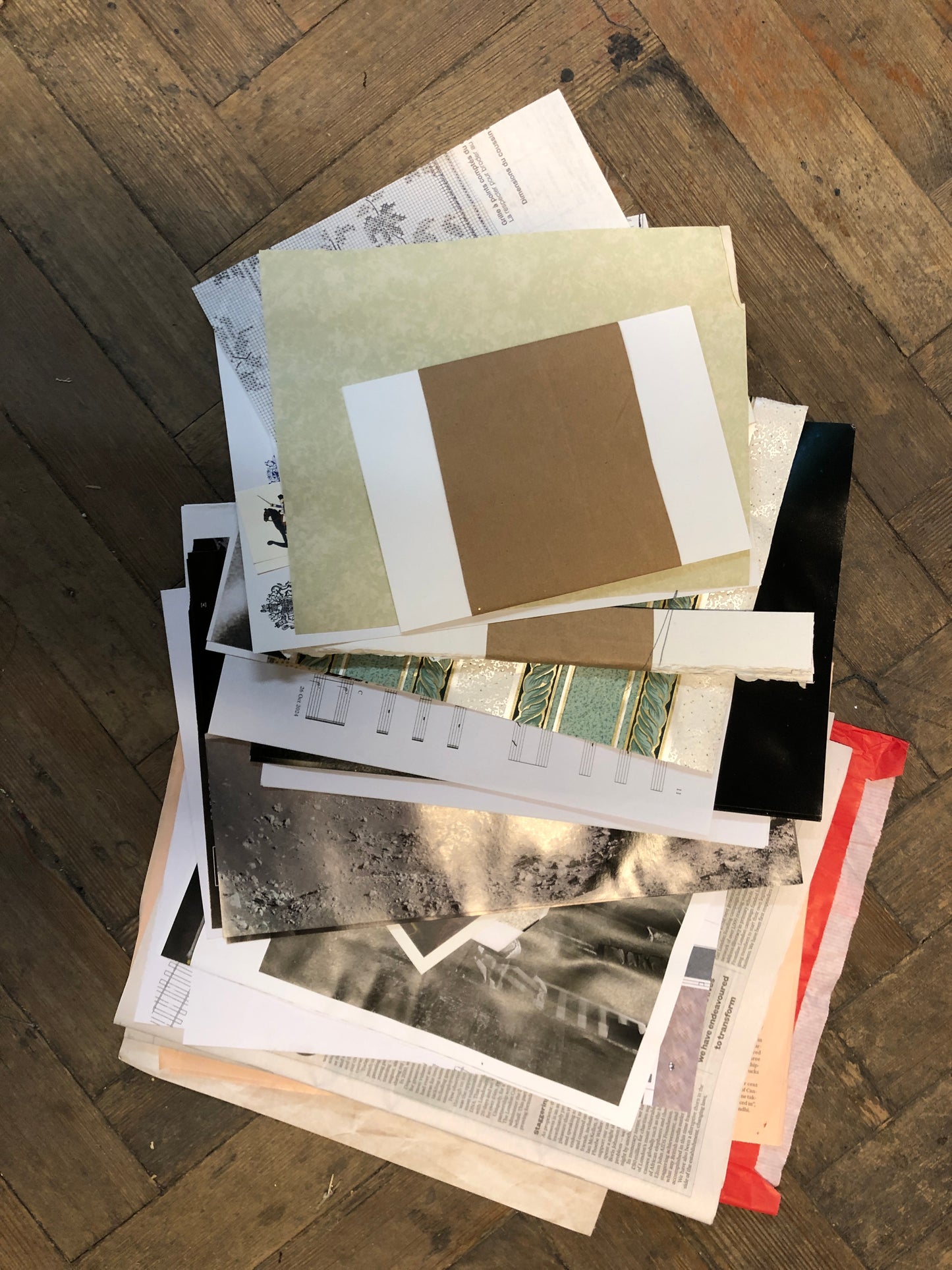 Collection of scrapbooking collage-making kits