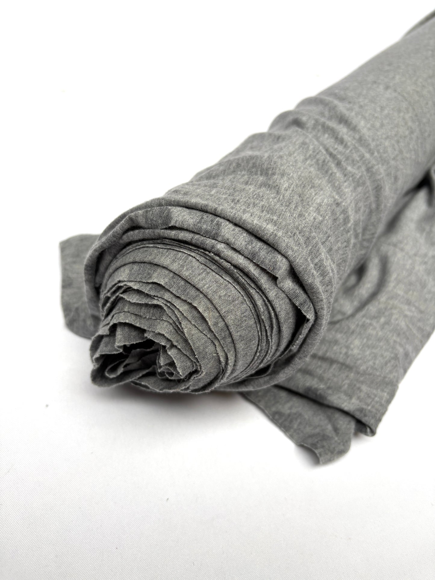 Roll of light weighted jersey fabric in grey 