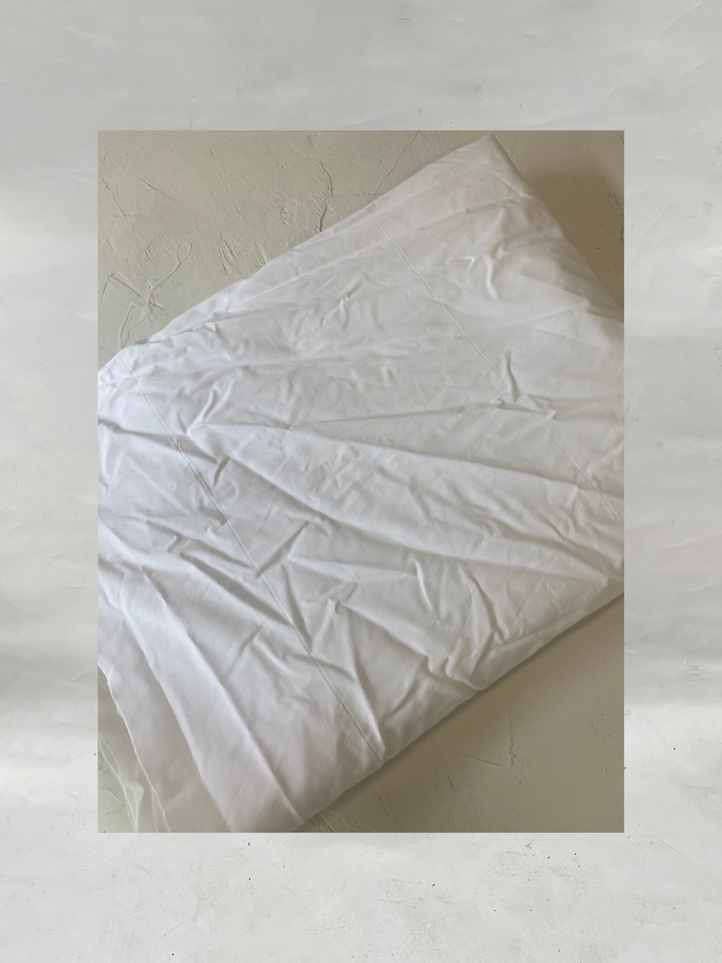 Cotton linen sheet fabric in white 