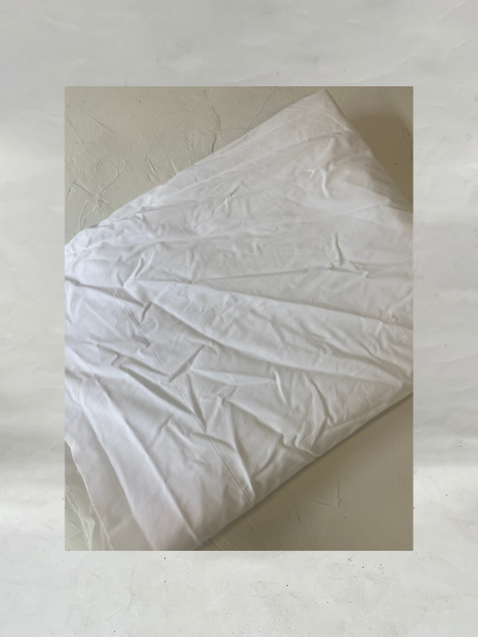 Cotton linen sheet fabric in white 