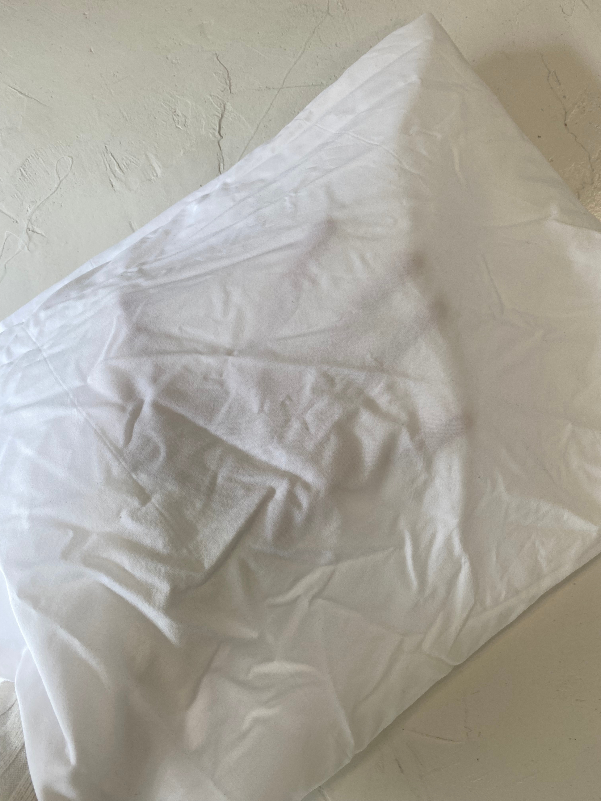 Cotton linen sheet fabric in white 