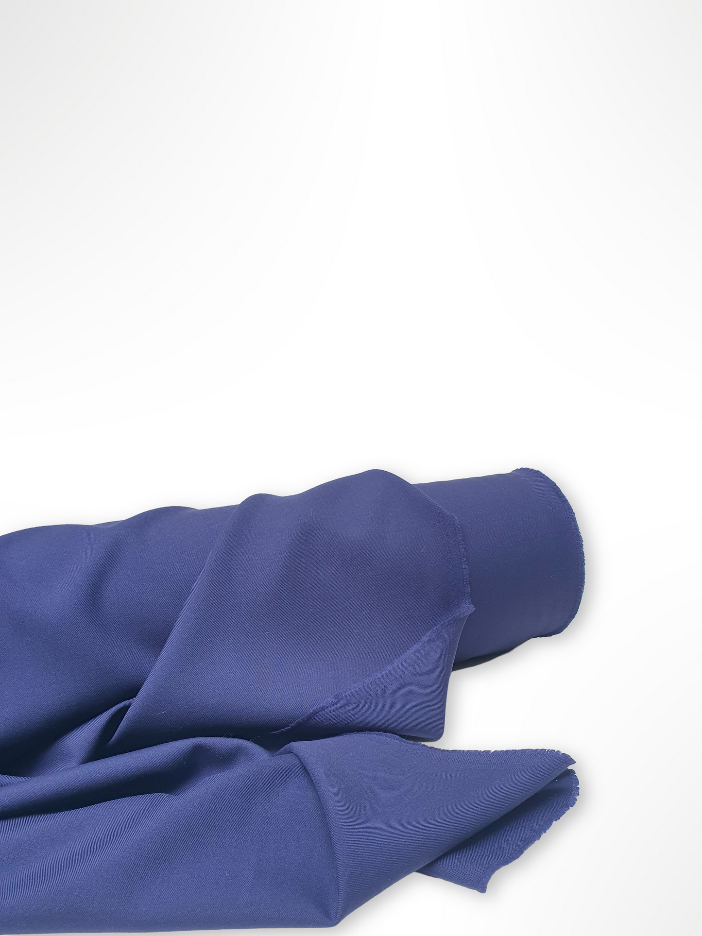Roll of wool suiting twill fabric in navy