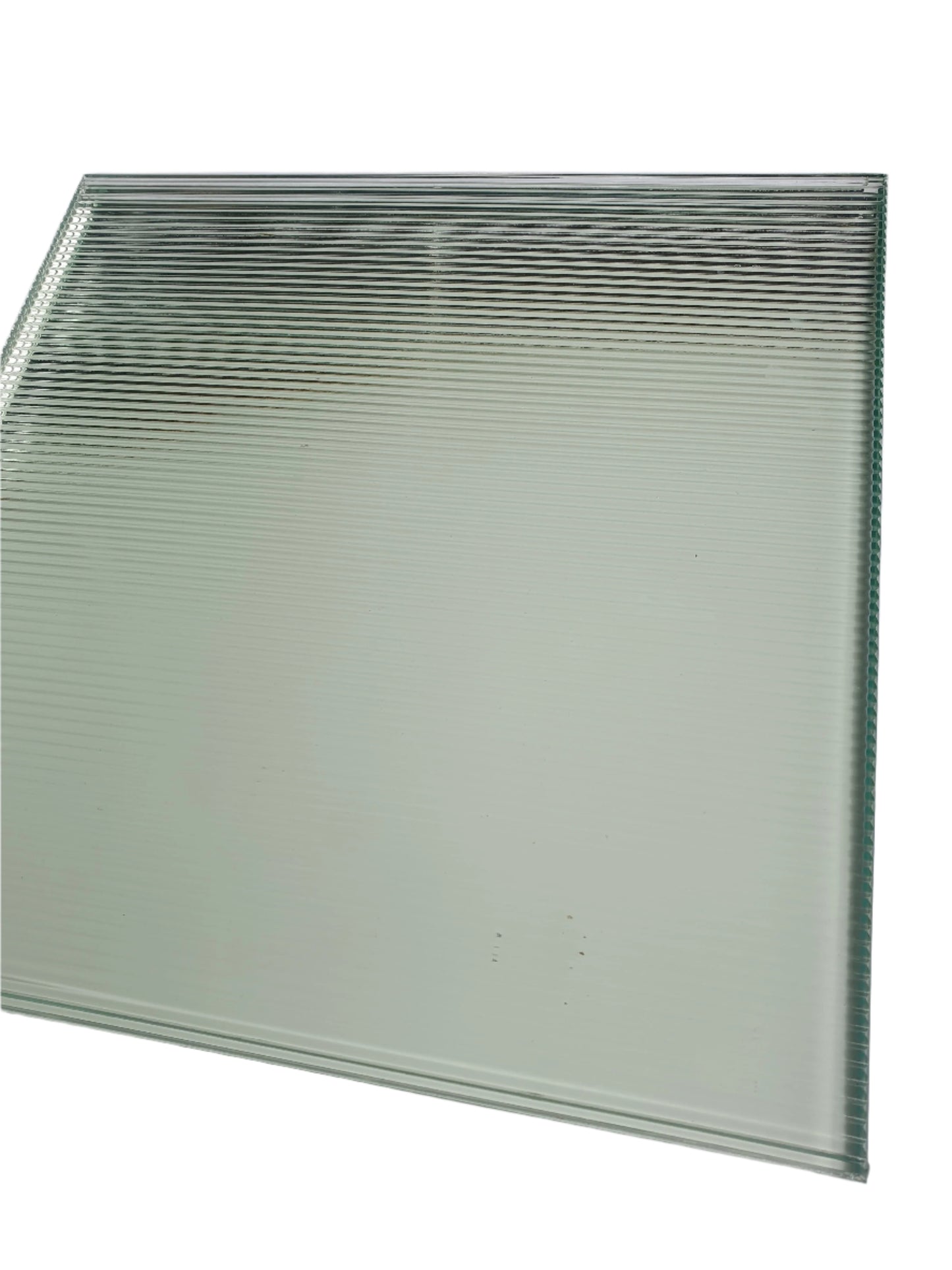     Square glass sheet is shown in detail with a faint textured surface
