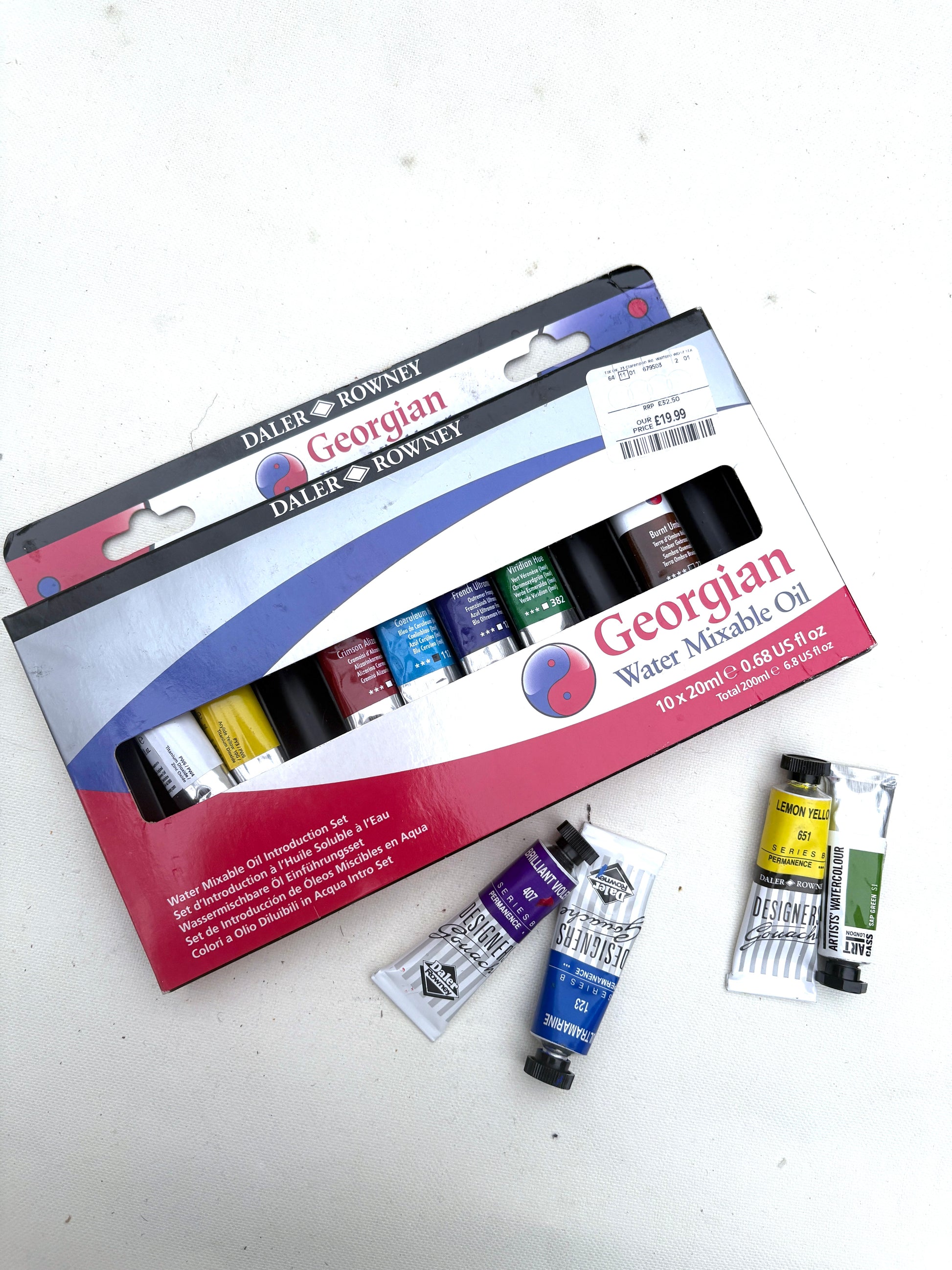 Water mixable oil paint box