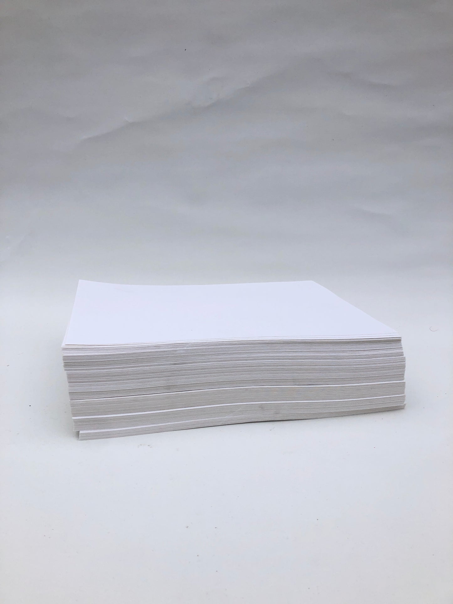 A stack of white paper