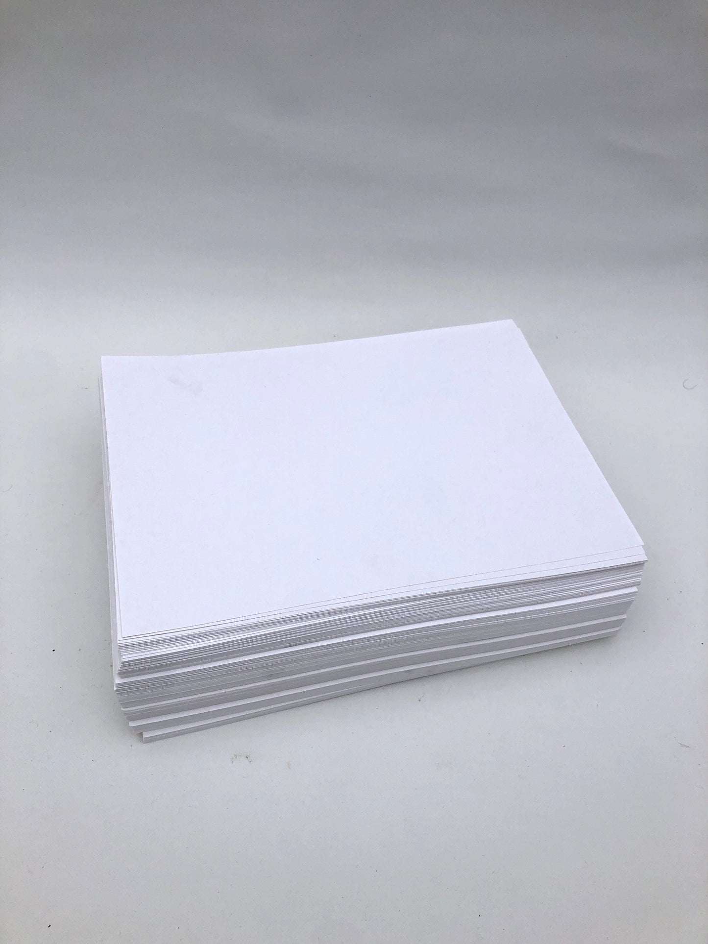 A stack of white paper